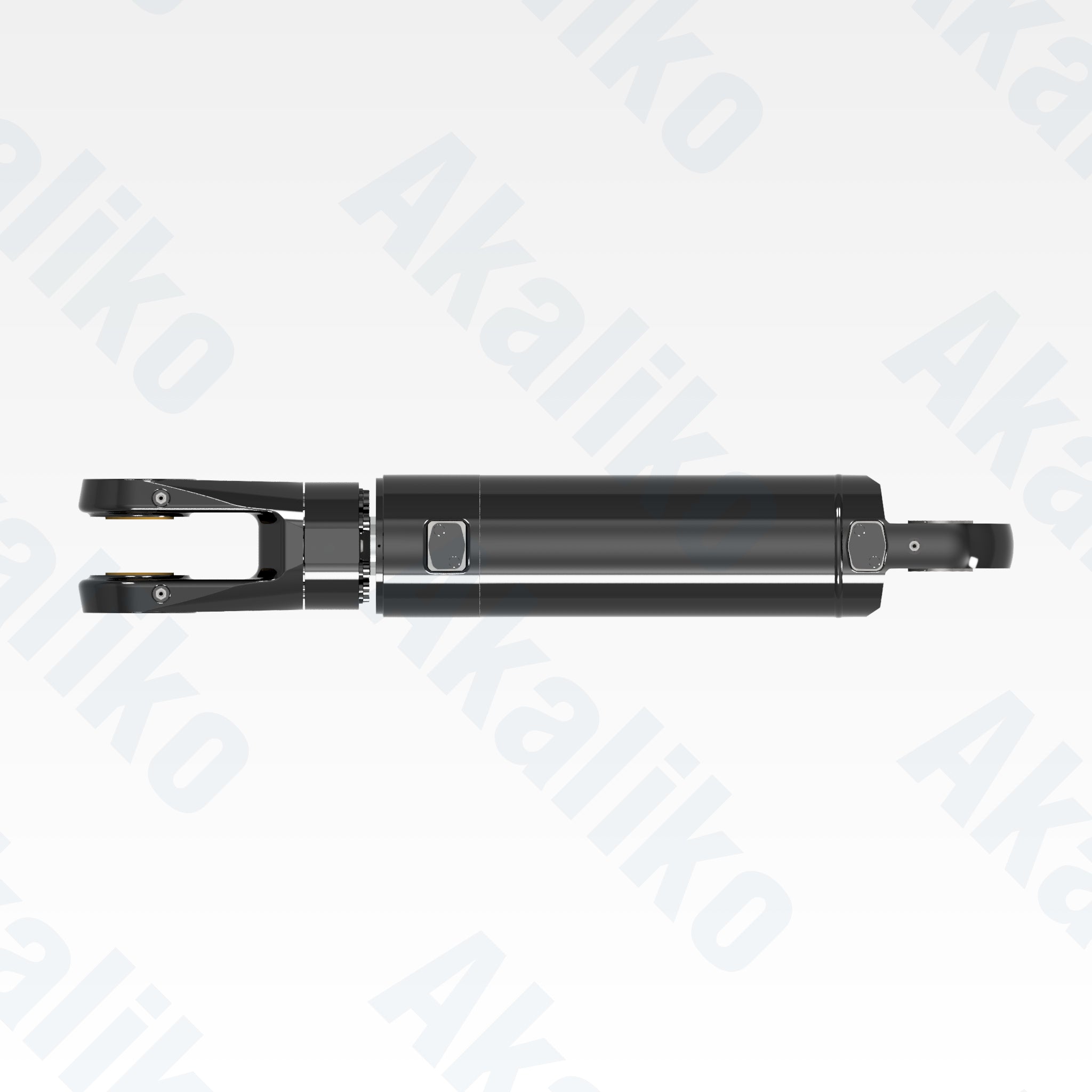 Top view of replacement clam hydraulic cylinder for Caterpillar 6060 FS excavator, OEM part number 459-2050