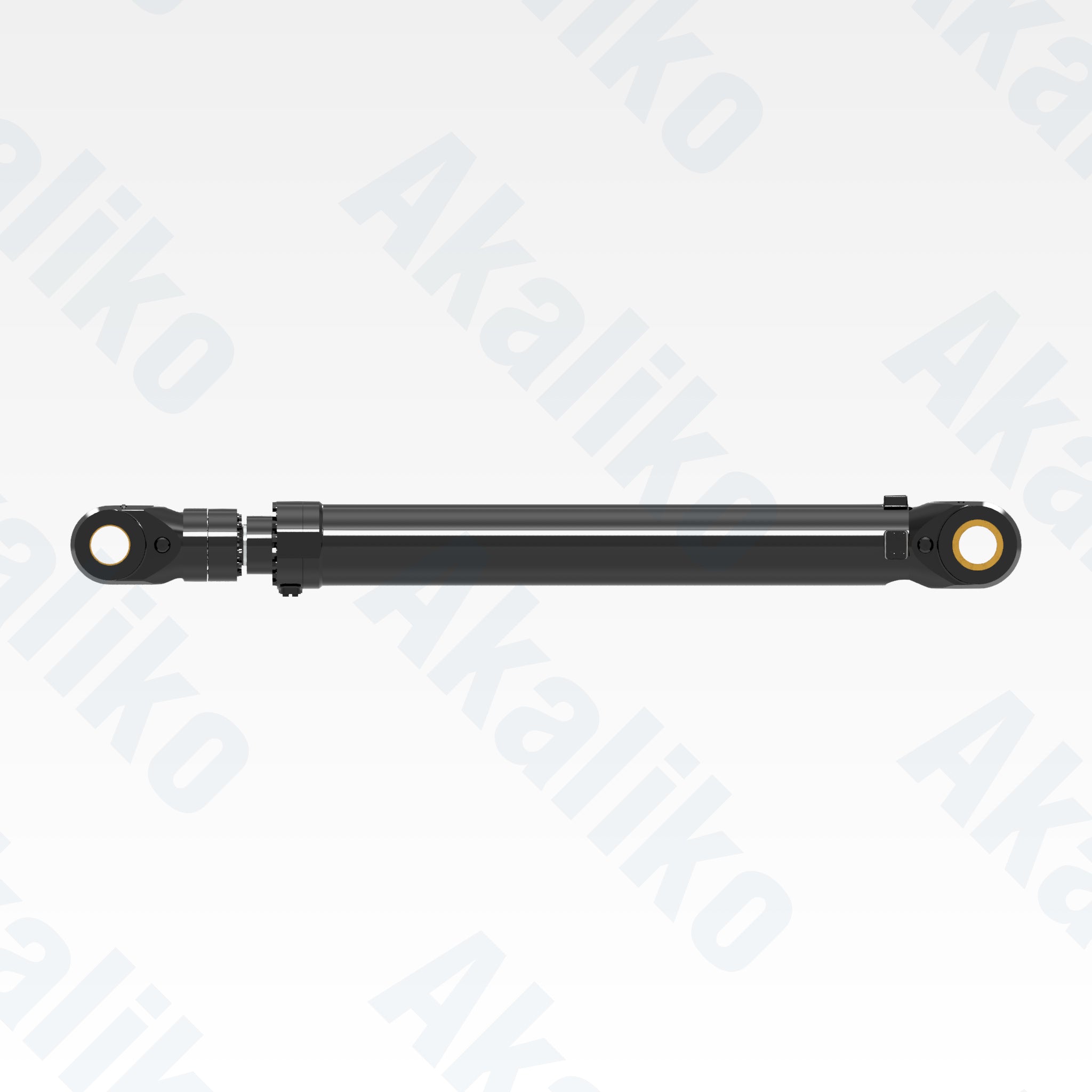 Side view of replacement stick, bucket hydraulic cylinder for Caterpillar 6060 FS excavator, OEM part number 644-3952