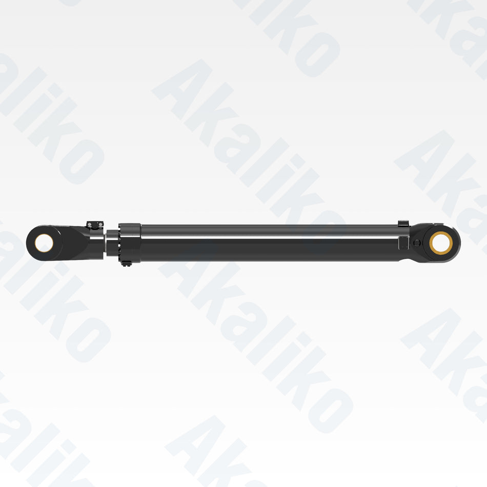 Side view of replacement stick, bucket hydraulic cylinder for Caterpillar 6060 FS excavator, OEM part number 644-3952