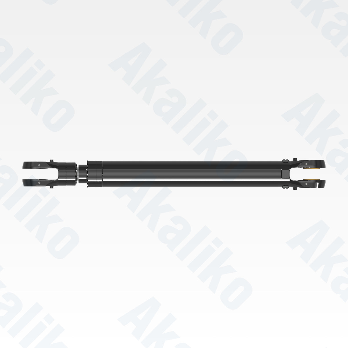 Top view of replacement stick, bucket hydraulic cylinder for Caterpillar 6060 FS excavator, OEM part number 644-3952