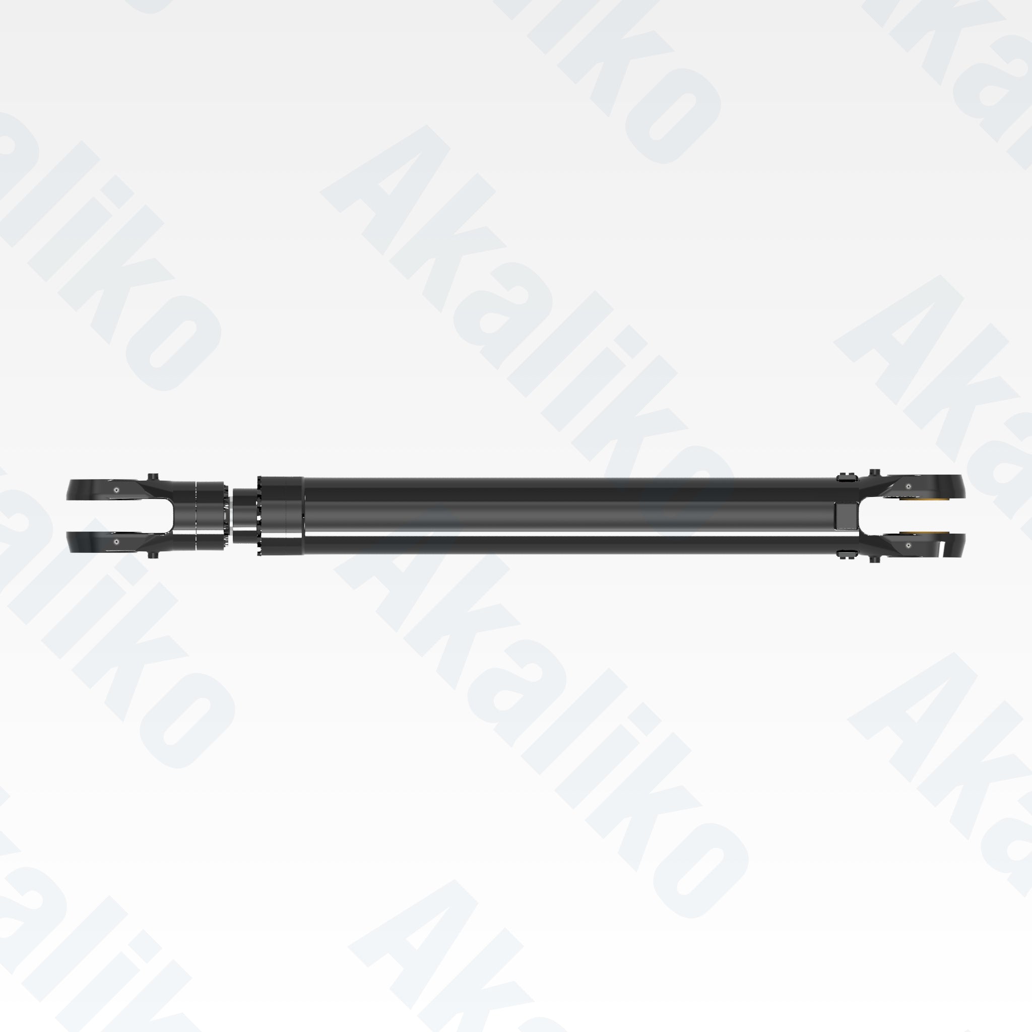 Top view of replacement stick, bucket hydraulic cylinder for Caterpillar 6060 FS excavator, OEM part number 644-3952