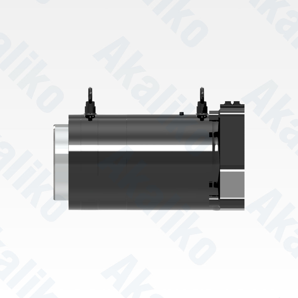 Side view of replacement track tensioner hydraulic cylinder for Caterpillar 6060 FS excavator, OEM part number 465-8645