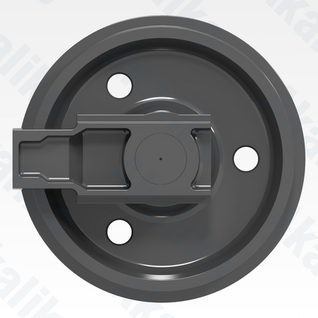 Side view of replacement/aftermarket brand new idler for Caterpillar 6060/6060 FS excavator.