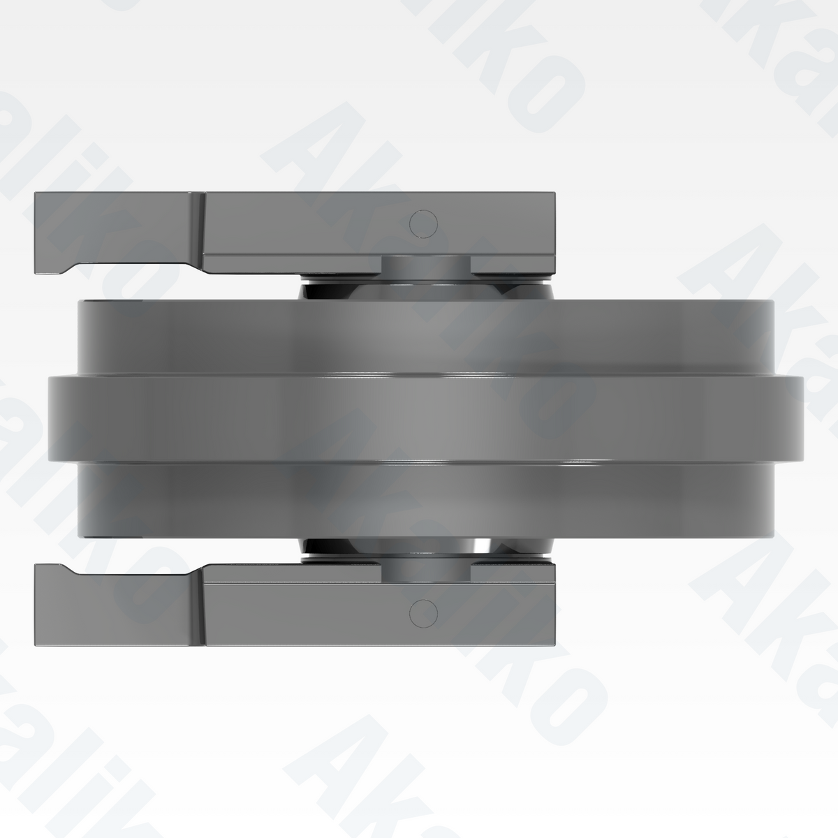 Top view of replacement/aftermarket brand new idler for Caterpillar 6060/6060 FS excavator.