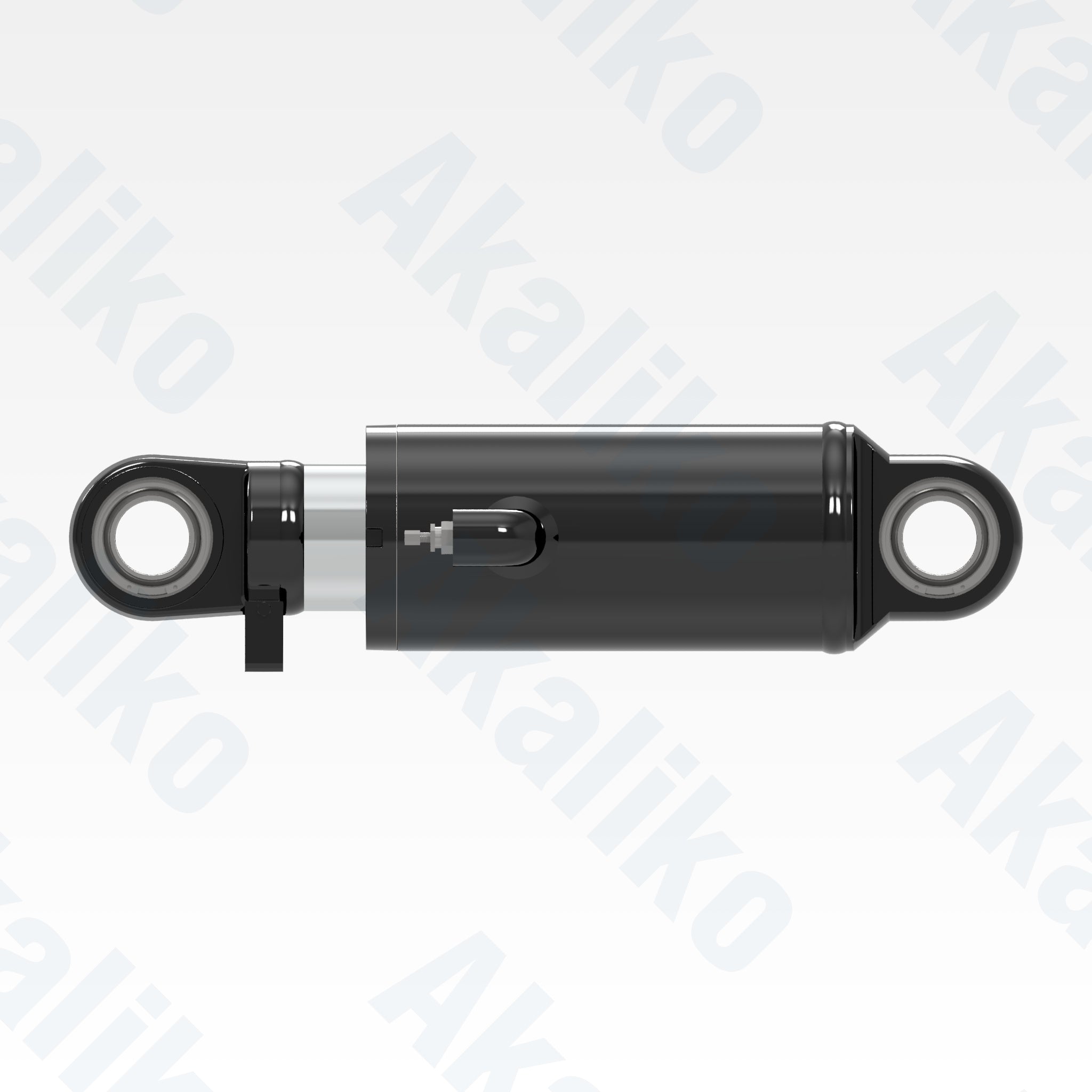 Side view of replacement front suspension hydraulic cylinder for Caterpillar 725C dump truck, OEM part number 341-4122