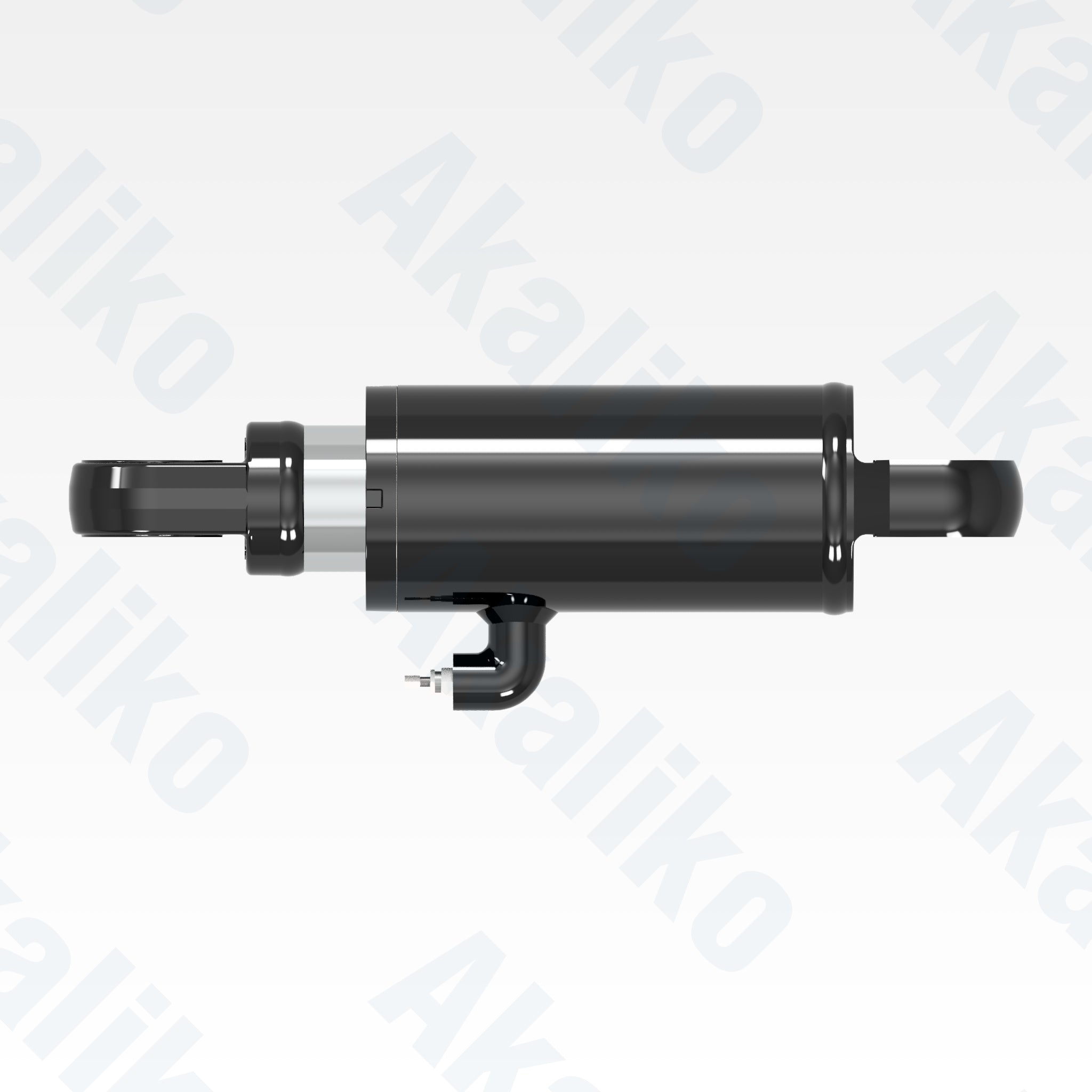 Top view of replacement front suspension hydraulic cylinder for Caterpillar 725C dump truck, OEM part number 341-4122