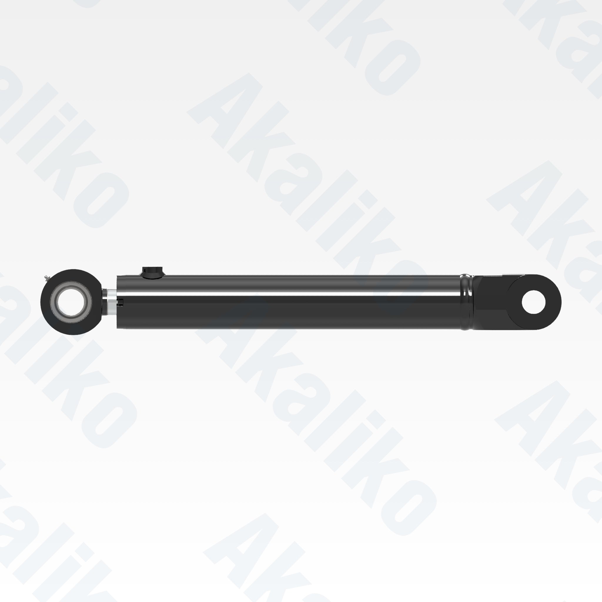 Side view of replacement steering hydraulic cylinder for Caterpillar 725C dump truck, OEM part number 450-5231