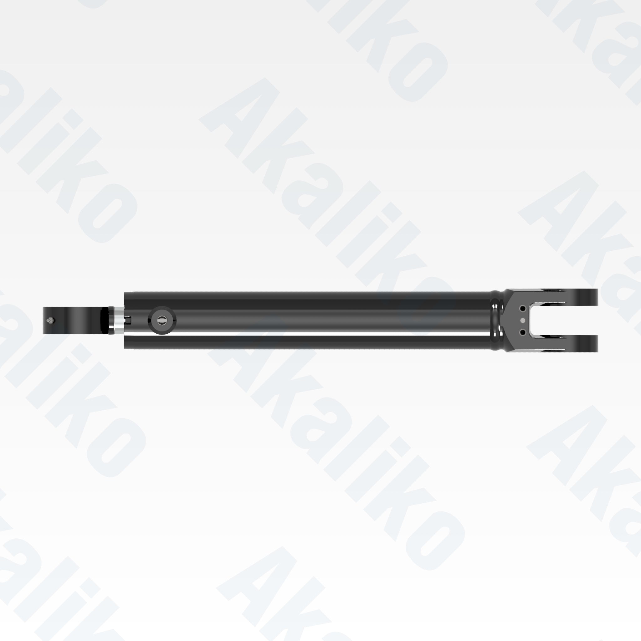 Top view of replacement steering hydraulic cylinder for Caterpillar 725C dump truck, OEM part number 450-5231