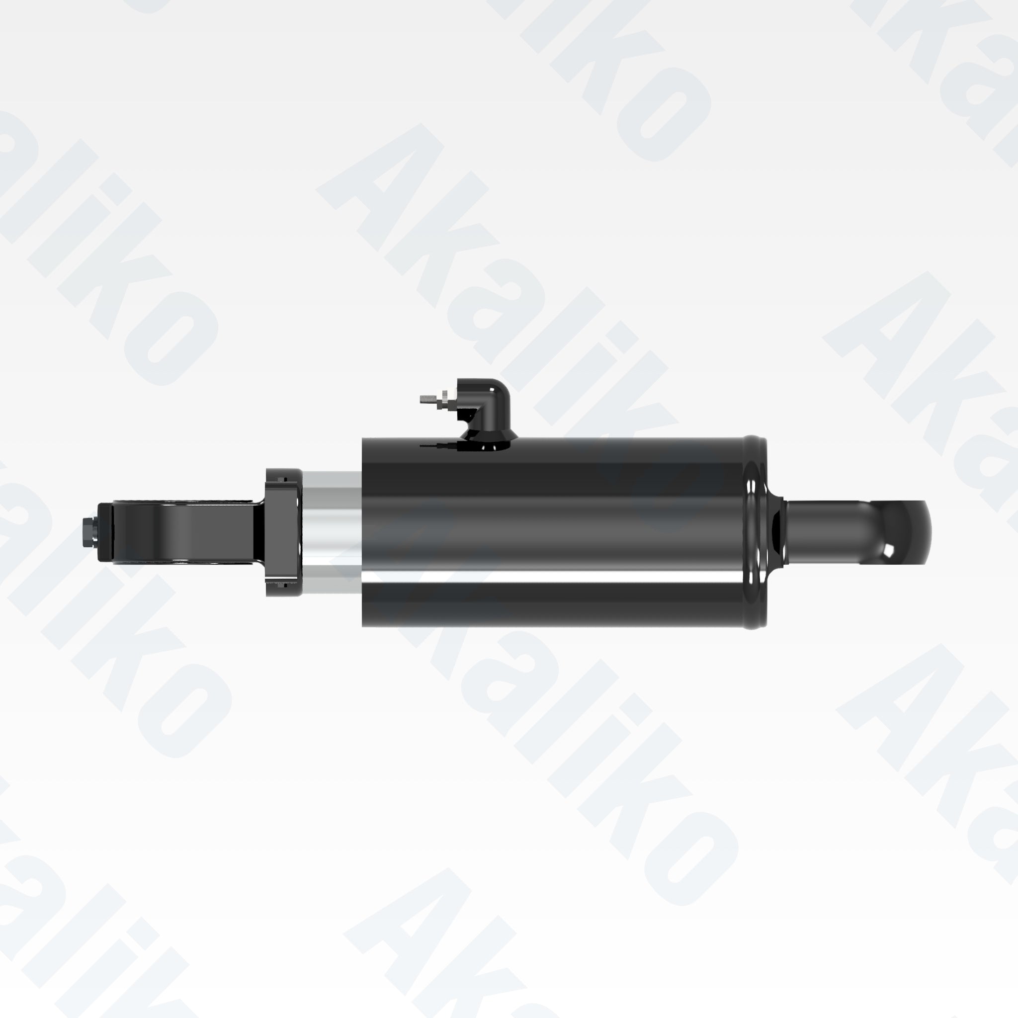 Top view of replacement front suspension hydraulic cylinder for Caterpillar 740B dump truck, OEM part number 341-4124