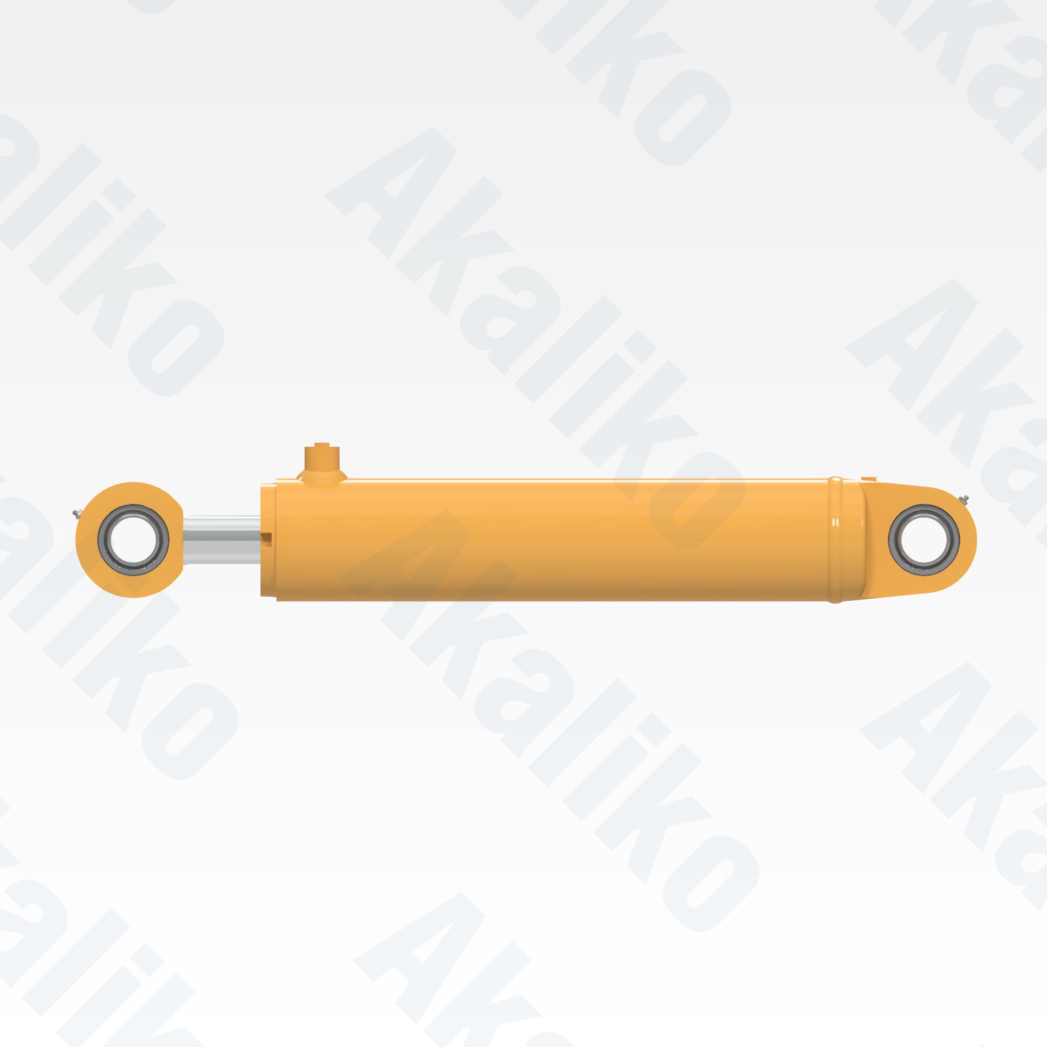 Side view of replacement steering hydraulic cylinder for Caterpillar 735/740B dump truck, OEM part number 223-1335