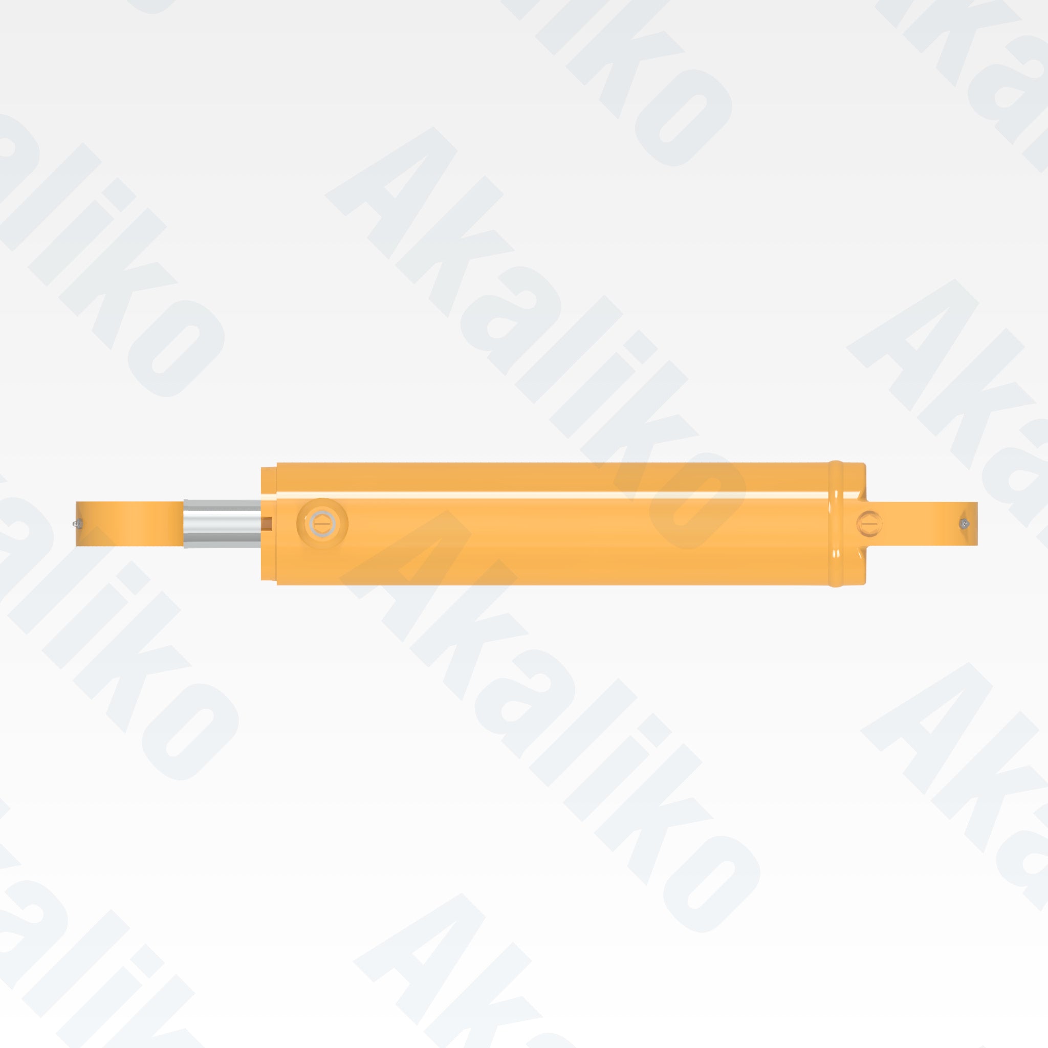 Top view of replacement steering hydraulic cylinder for Caterpillar 735/740B dump truck, OEM part number 223-1335