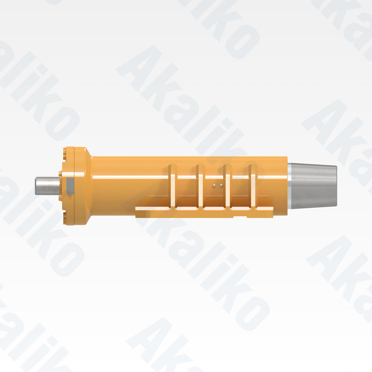 Side view of replacement front suspension hydraulic cylinder for Caterpillar 770G dump truck, OEM part number 341-6163