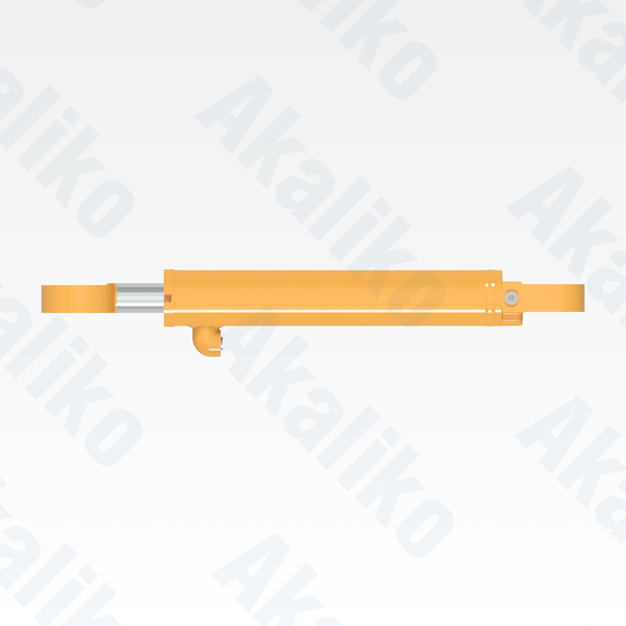 Top view of replacement steering hydraulic cylinder for Caterpillar 770G dump truck, OEM part number 276-5246