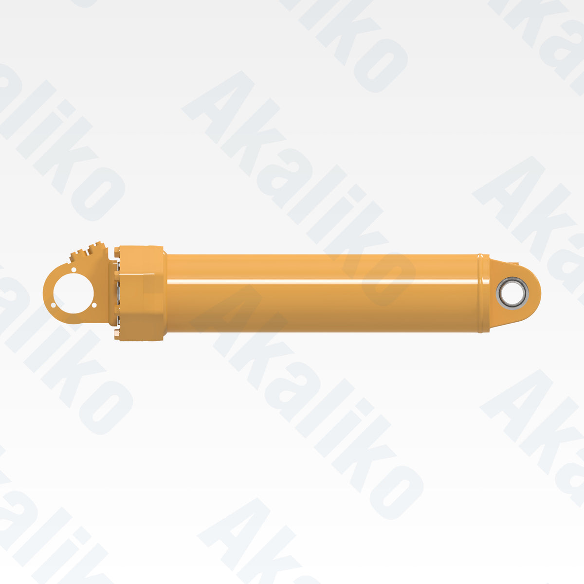 Side view of replacement hoist hydraulic cylinder for Caterpillar 773D/773E/773G dump truck, OEM part number 296-0738