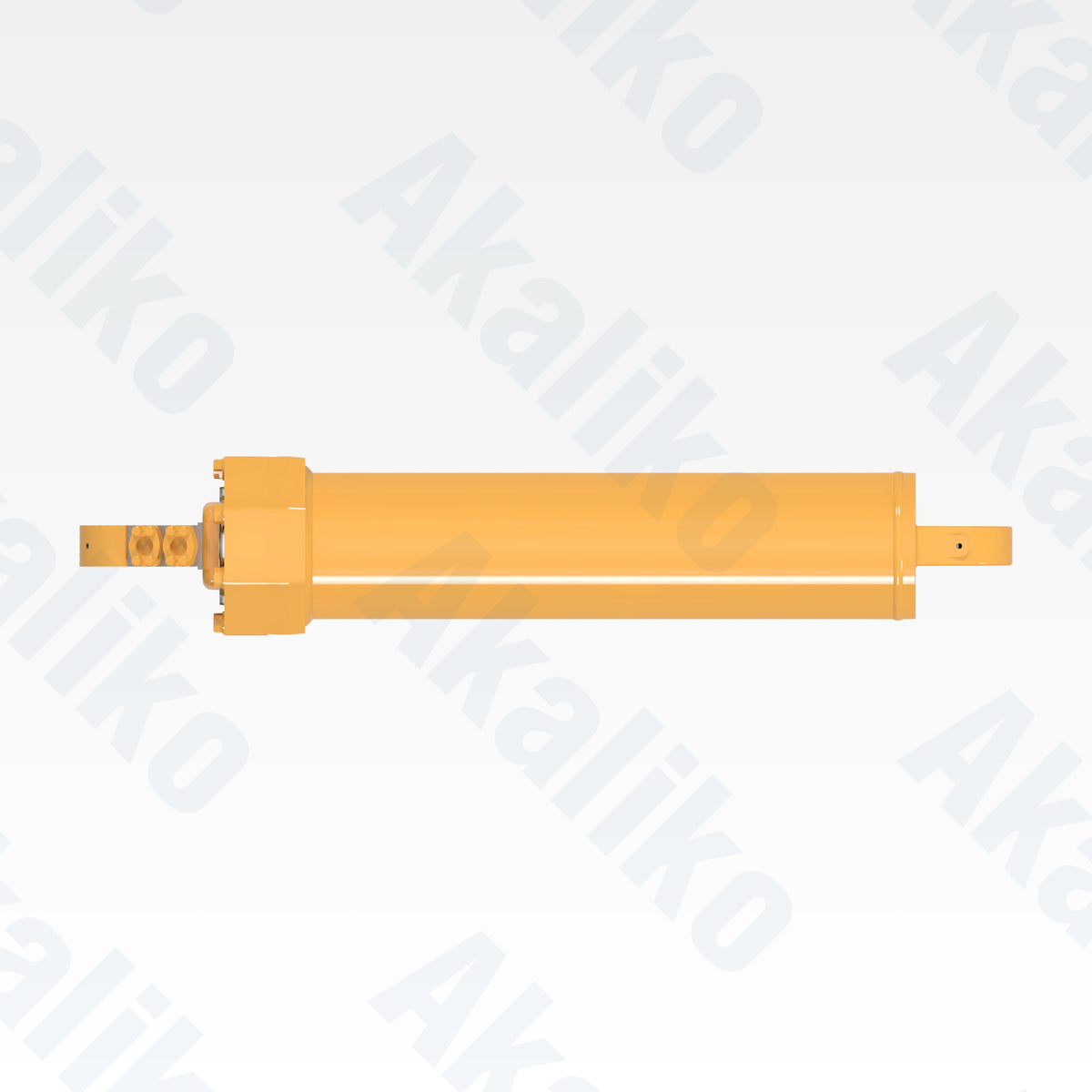 Top view of replacement hoist hydraulic cylinder for Caterpillar 773D/773E/773G dump truck, OEM part number 296-0738