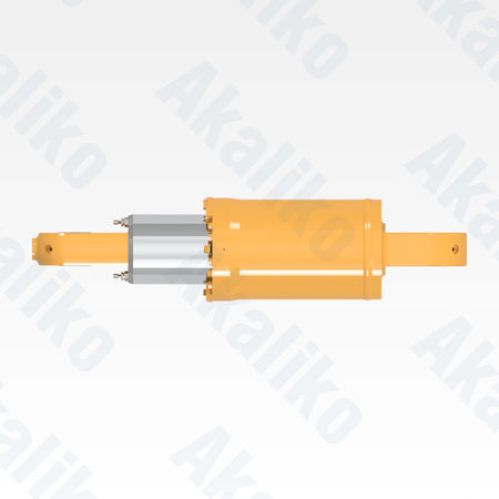 Top view of replacement rear suspension hydraulic cylinder for Caterpillar 773D/773E dump truck, OEM part number 350-3849