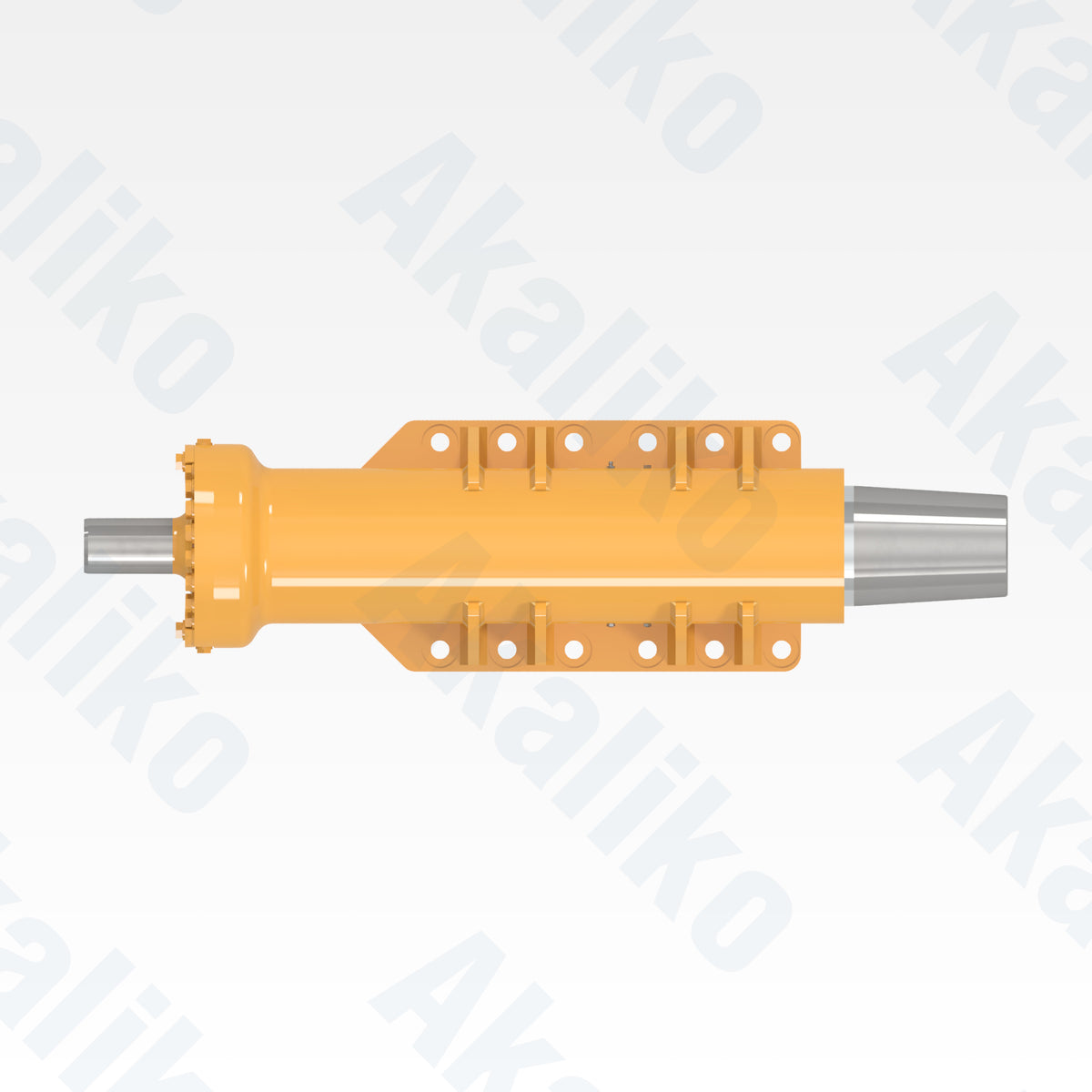 Top view of replacement rear suspension hydraulic cylinder for Caterpillar 775G dump truck, OEM part number 441-5252