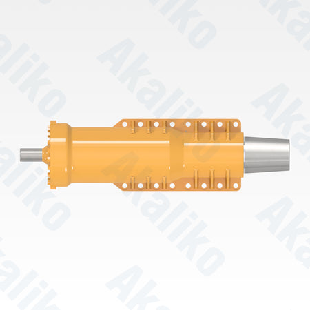 Top view of replacement front suspension hydraulic cylinder for Caterpillar 777D dump truck, OEM part number 299-5433