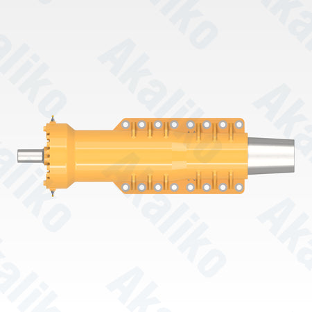 Top view of replacement front suspension hydraulic cylinder for Caterpillar 777F/777G dump truck, OEM part number 335-6352