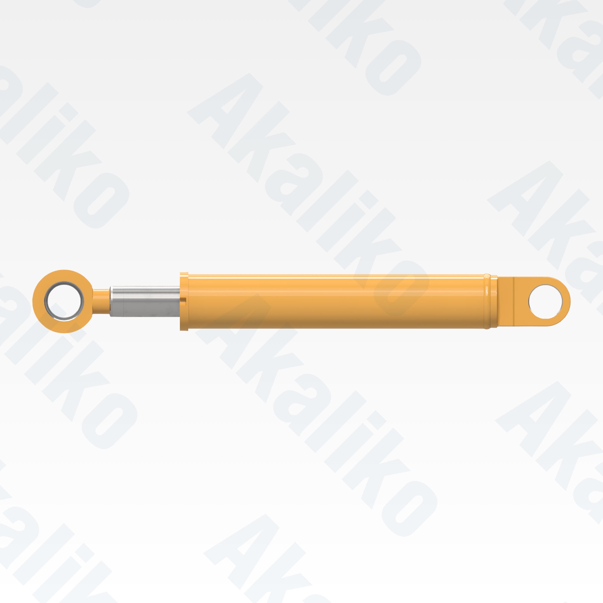 Side view of replacement steering hydraulic cylinder for Caterpillar 777F/777G dump truck, OEM part number 417-0582