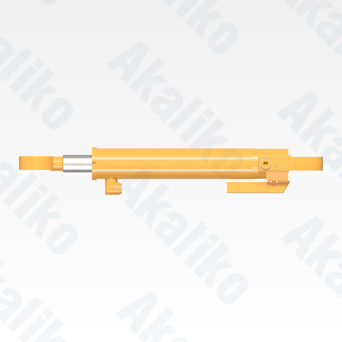 Top view of replacement steering hydraulic cylinder for Caterpillar 777G dump truck, OEM part number 417-3725