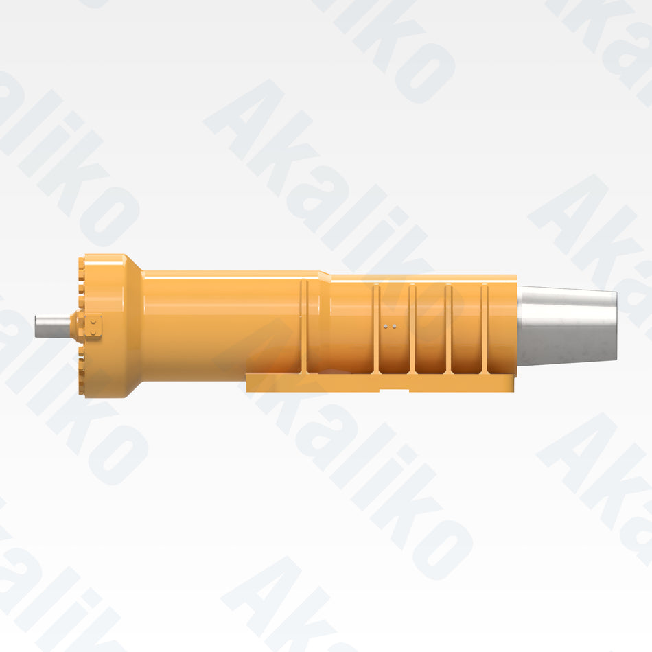 Side view of replacement front suspension hydraulic cylinder for Caterpillar 785C/785D dump truck, OEM part number 297-1492