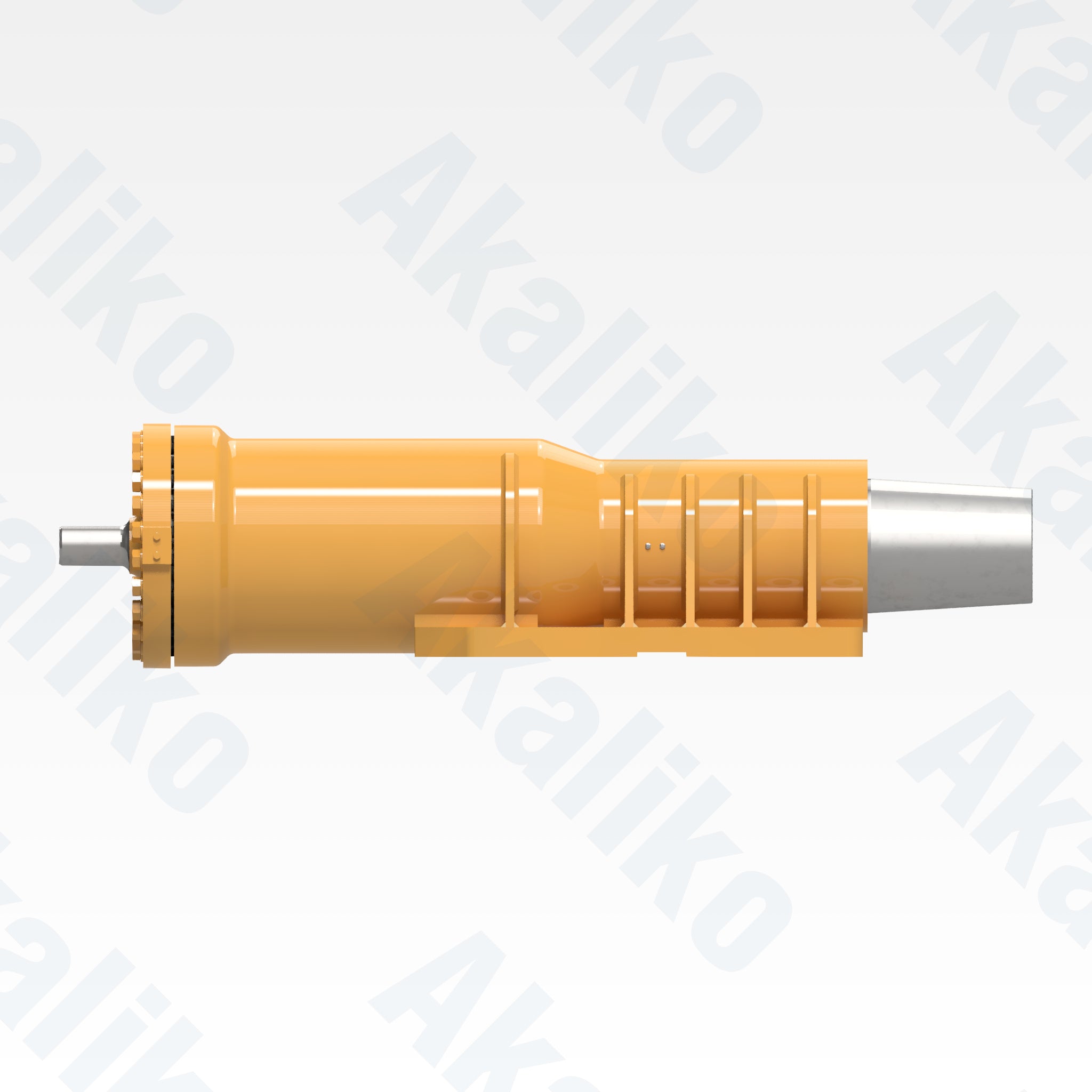 Side view of replacement front suspension hydraulic cylinder for Caterpillar 785C/785D dump truck, OEM part number 311-7785