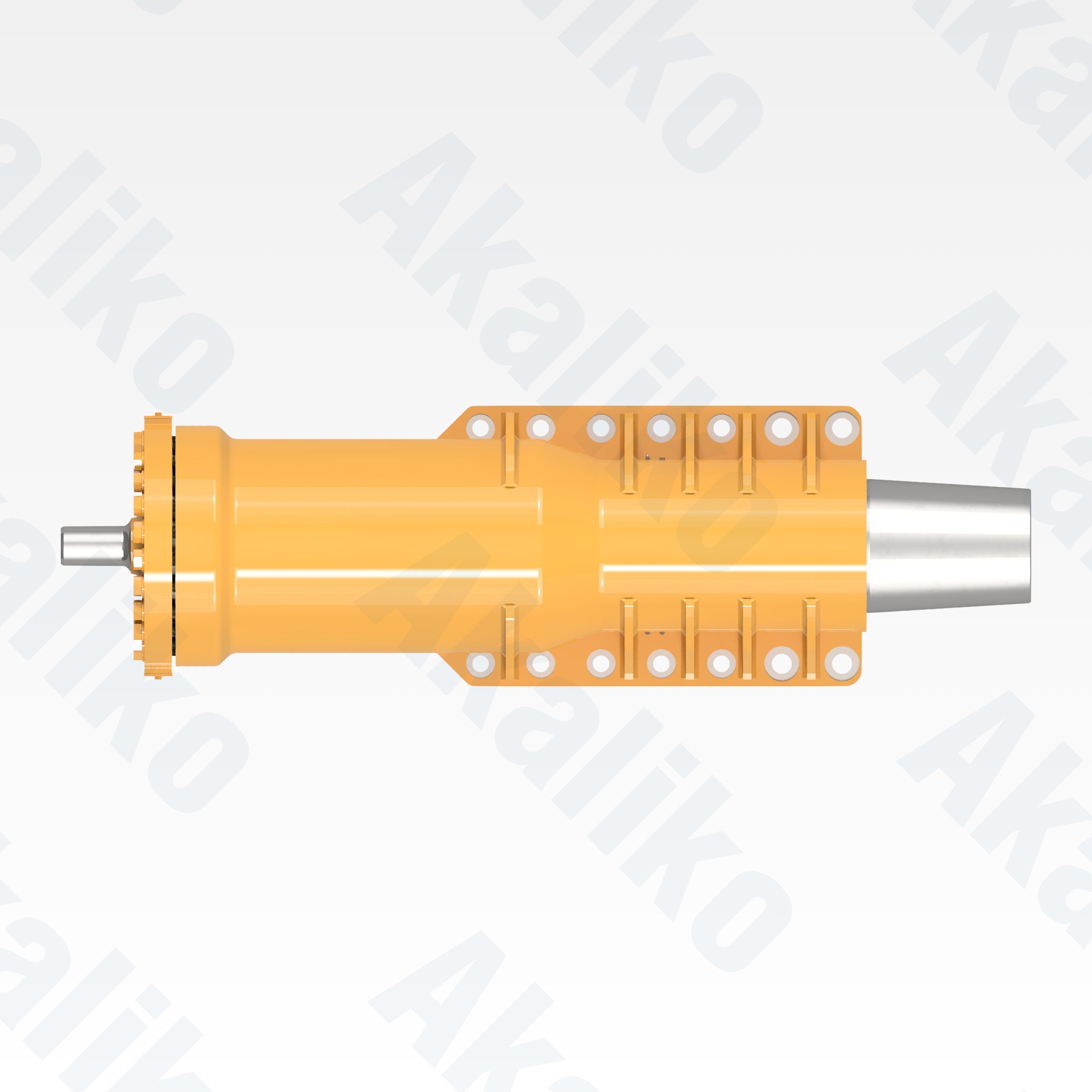 Top view of replacement front suspension hydraulic cylinder for Caterpillar 785C/785D dump truck, OEM part number 311-7785