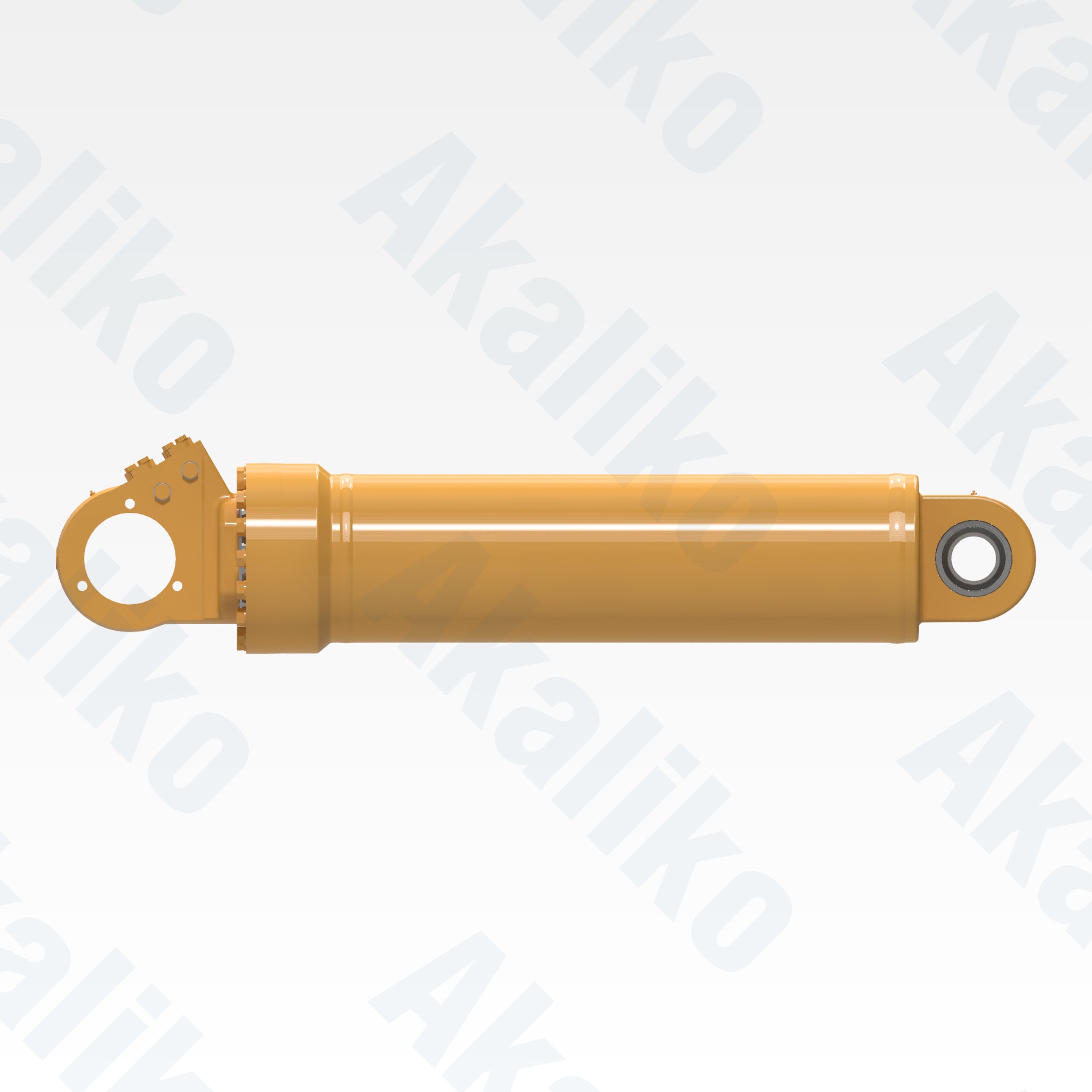 Side view of replacement hoist hydraulic cylinder for Caterpillar 785C/785D dump truck, OEM part number 4T-5931