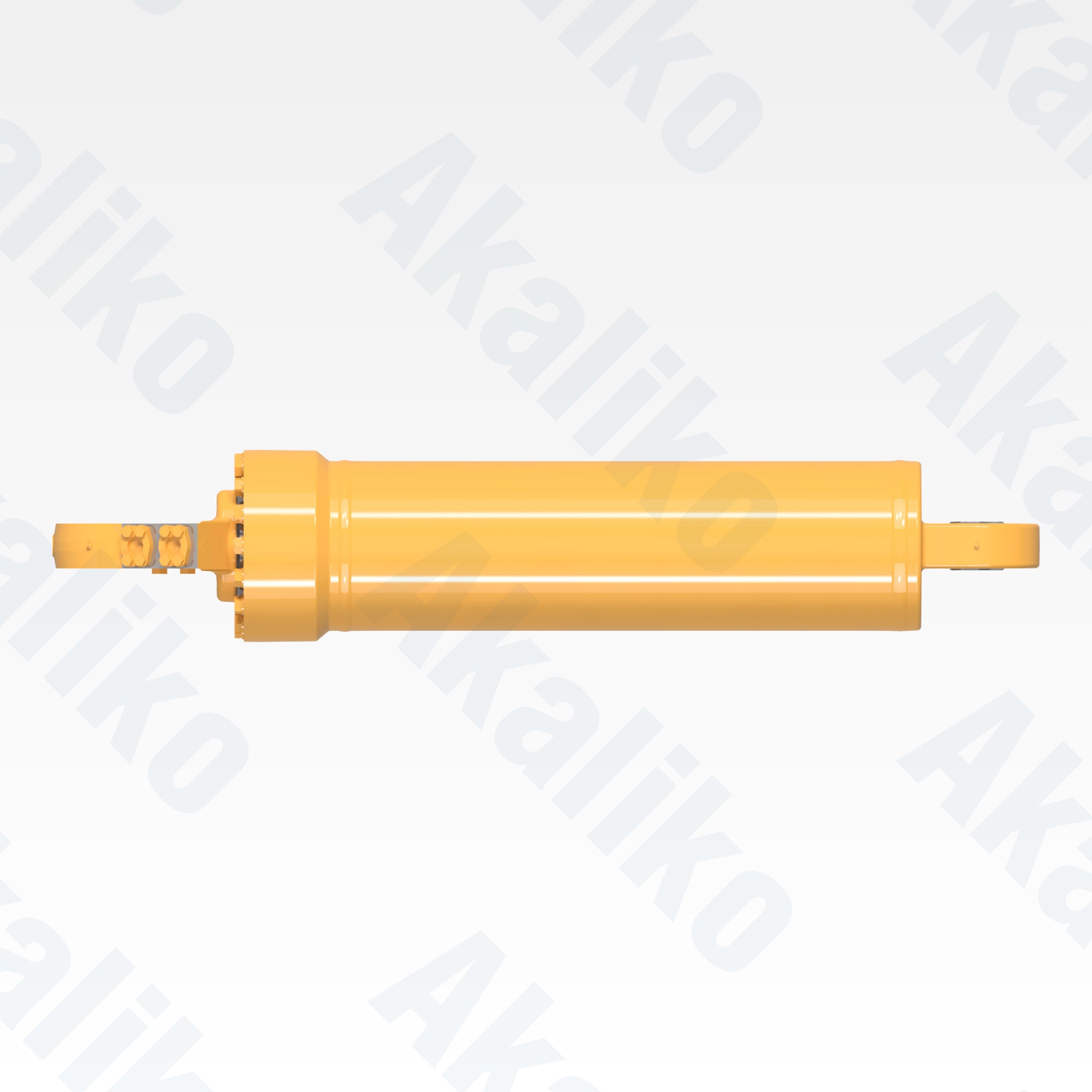 Top view of replacement hoist hydraulic cylinder for Caterpillar 785C/785D dump truck, OEM part number 4T-5931