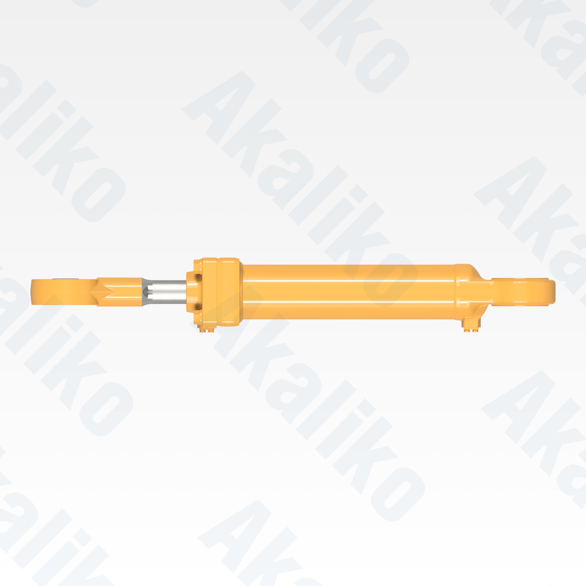 Top view of replacement steering hydraulic cylinder for Caterpillar 785C/785D dump truck, OEM part number 1U-3182