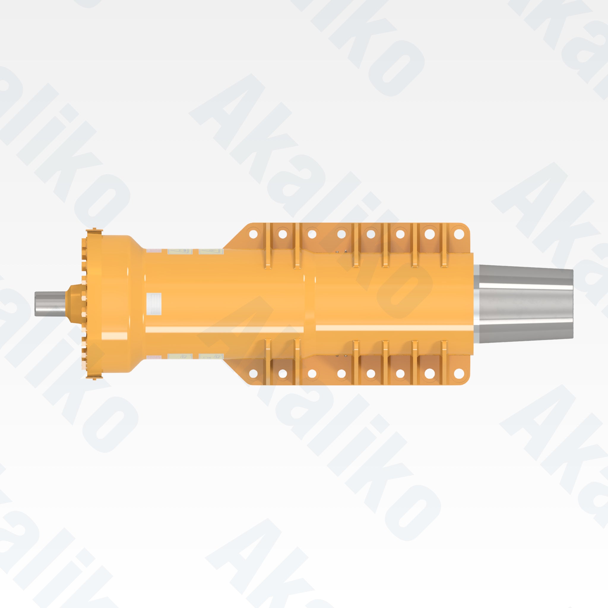 Top view of replacement front suspension hydraulic cylinder for Caterpillar 789B dump truck, OEM part number 347-7423