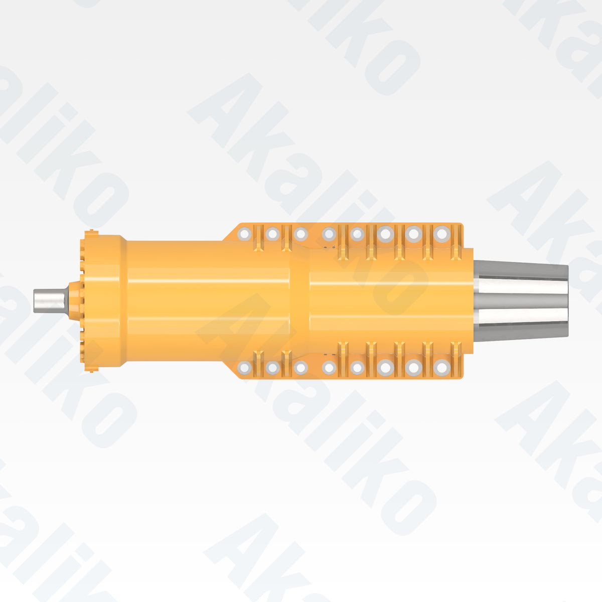 Top view of replacement front suspension hydraulic cylinder for Caterpillar 793D dump truck, OEM part number 284-8014