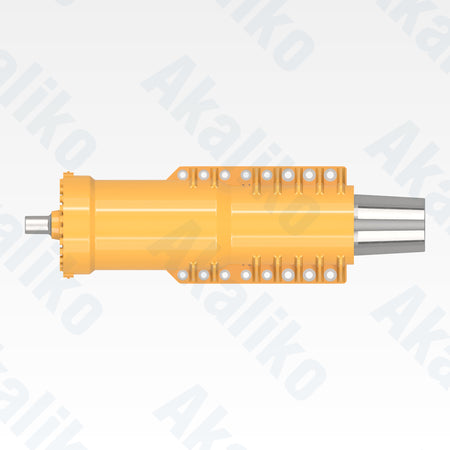 Top view of replacement front suspension hydraulic cylinder for Caterpillar 793D dump truck, OEM part number 284-8014