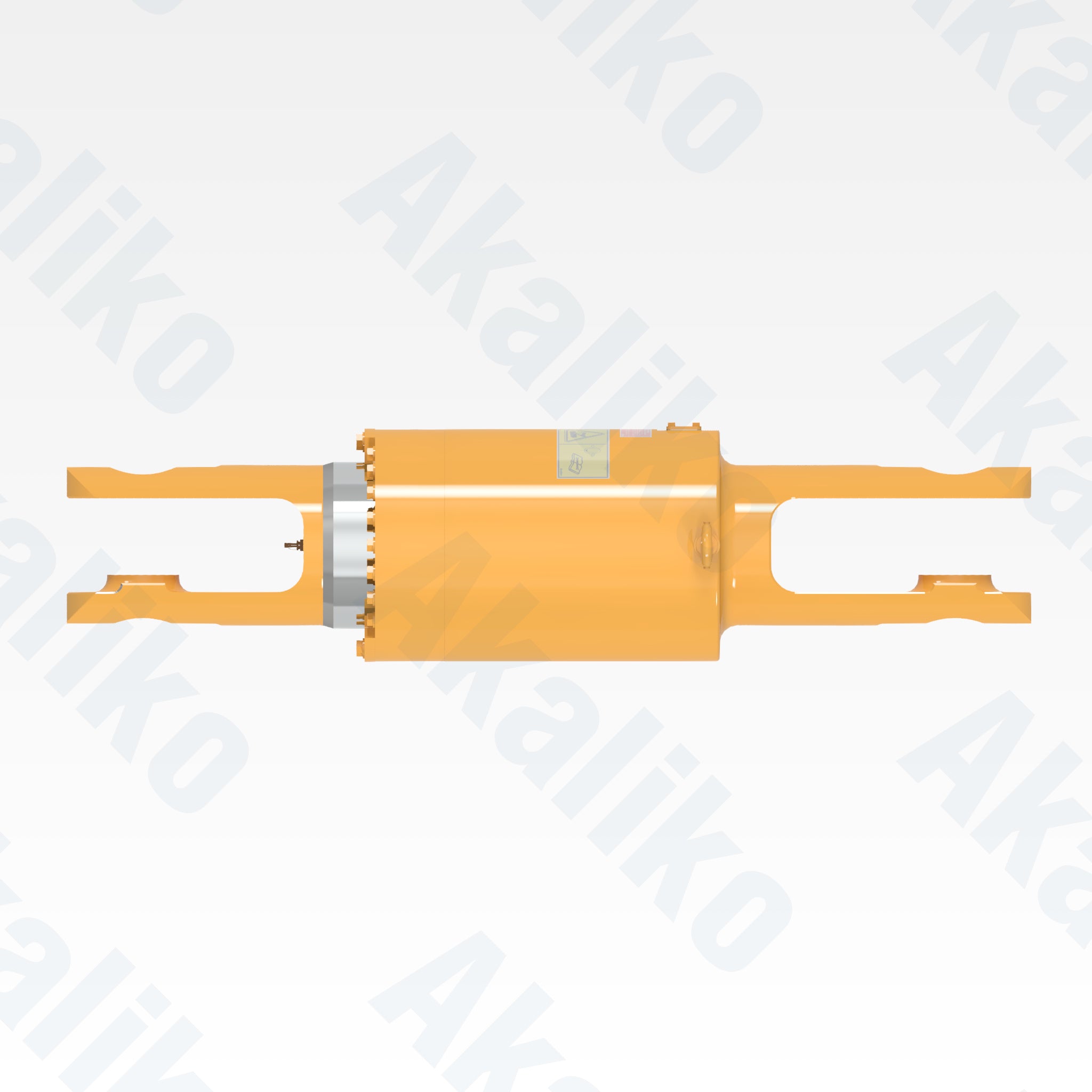 Top view of replacement front suspension hydraulic cylinder for Caterpillar 794 AC dump truck, OEM part number 588-2619