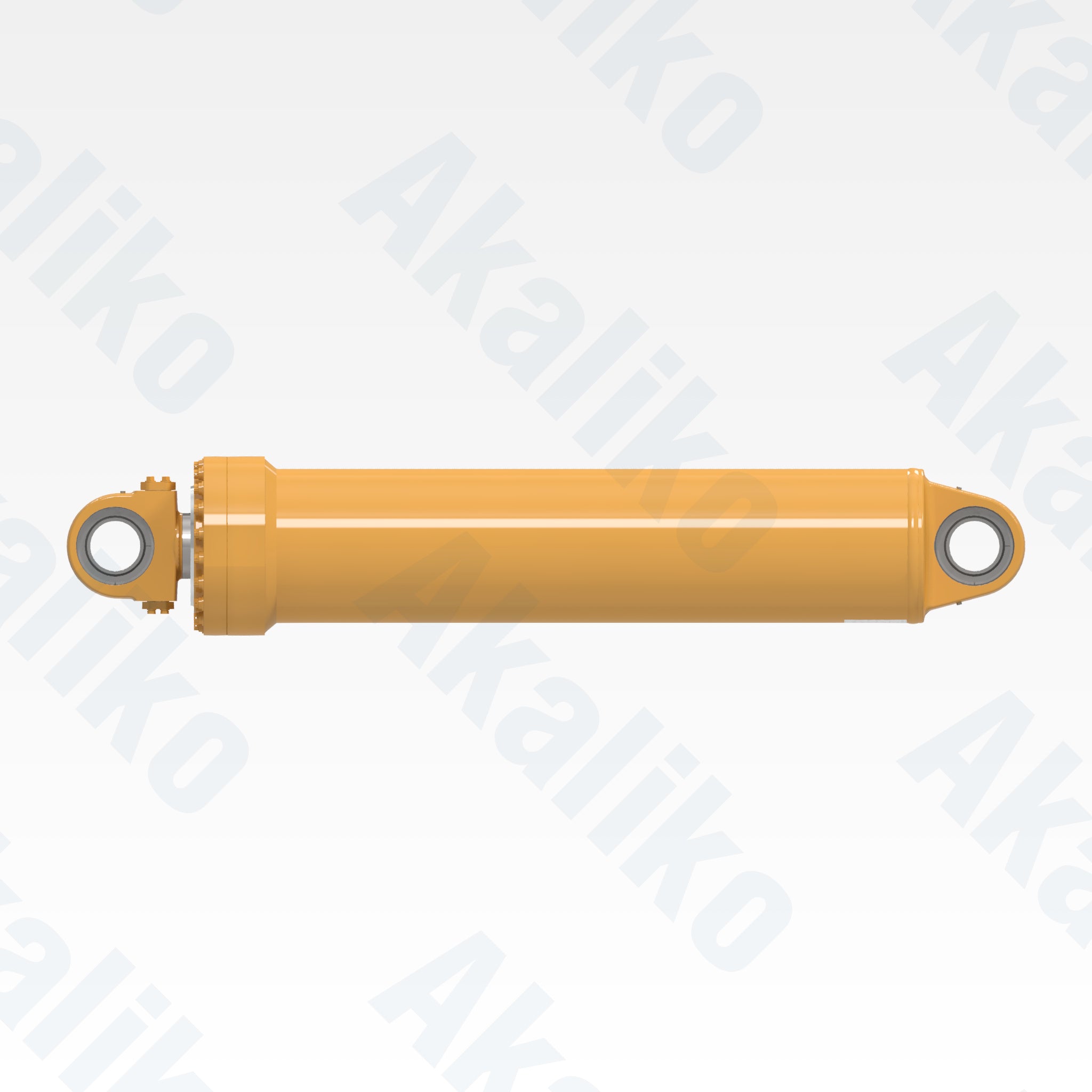 Side view of replacement hoist hydraulic cylinder for Caterpillar 794 AC dump truck, OEM part number 469-5311