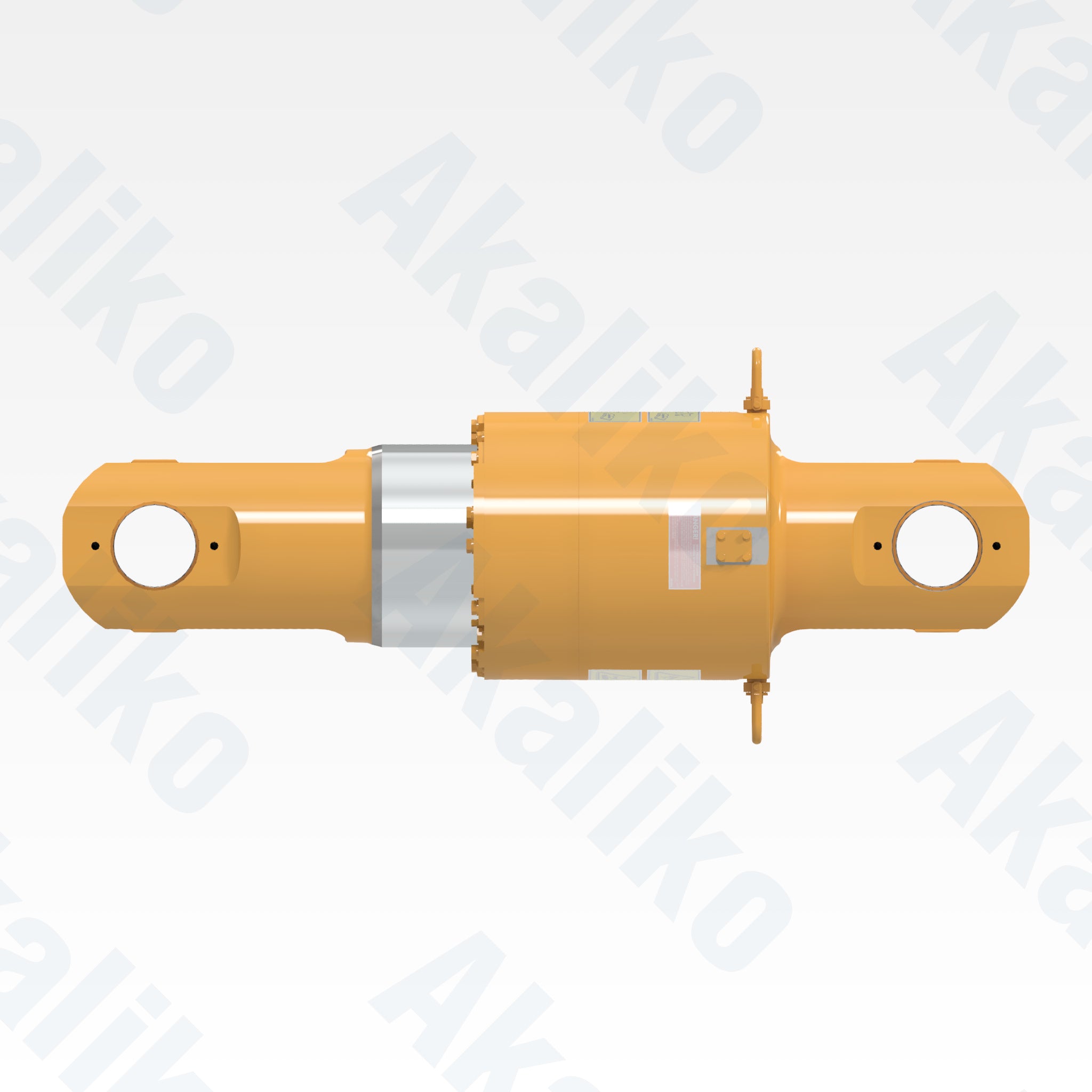 Side view of replacement rear suspension hydraulic cylinder for Caterpillar 794 AC dump truck, OEM part number 587-7252