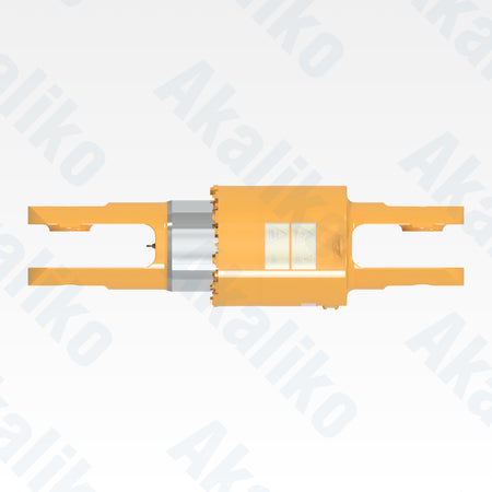 Top view of replacement rear suspension hydraulic cylinder for Caterpillar 794 AC dump truck, OEM part number 587-7252