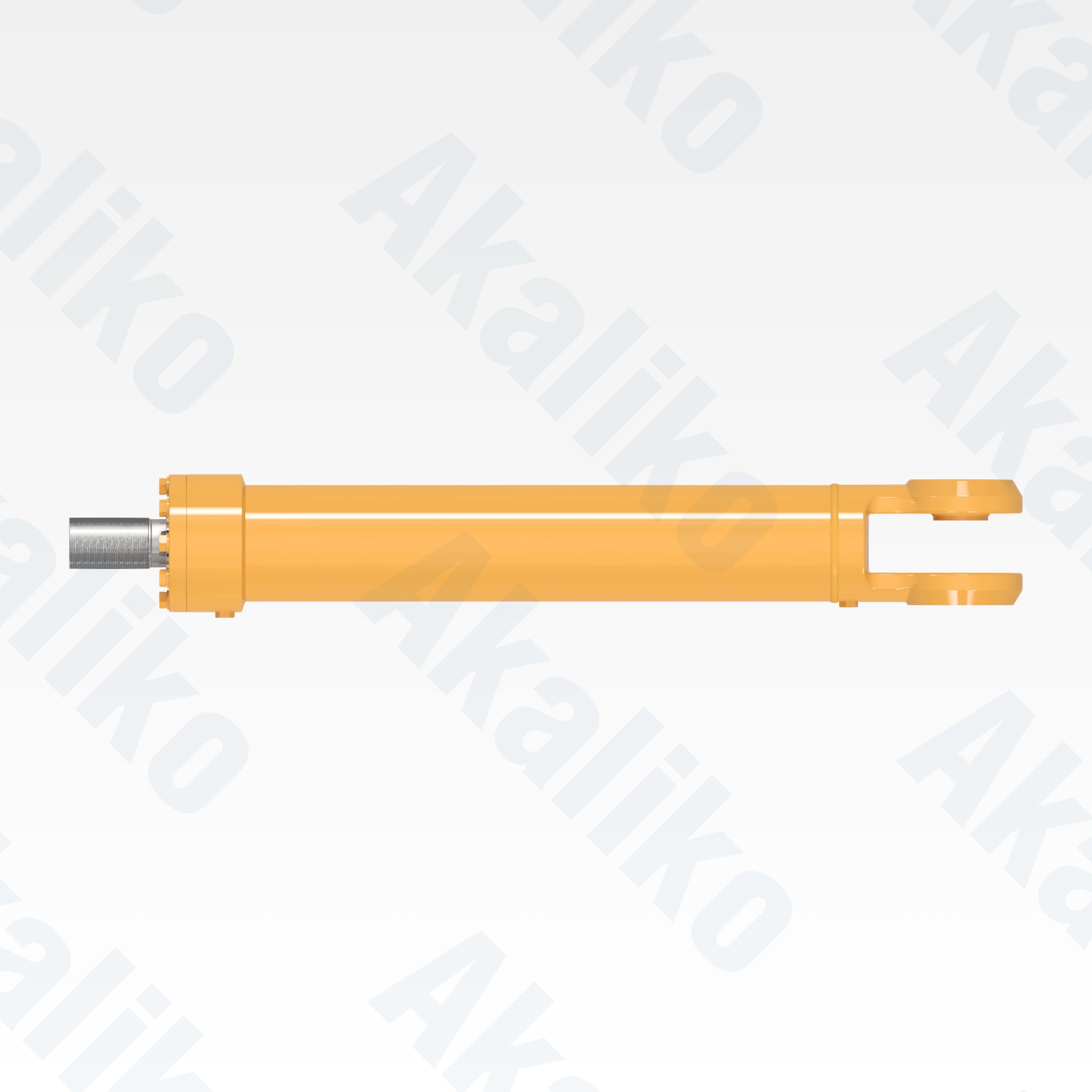 Top view of replacement steering hydraulic cylinder for Caterpillar 794 AC dump truck, OEM part number 553-3903