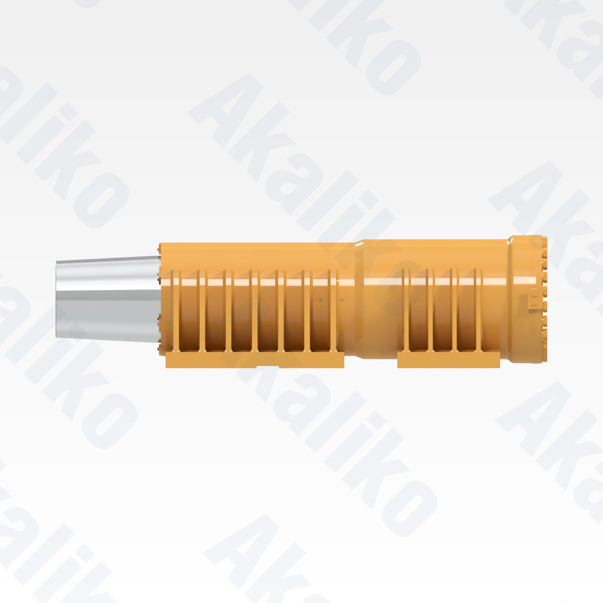 Side view of replacement front suspension hydraulic cylinder for Caterpillar 797F dump truck, OEM part number 289-8629