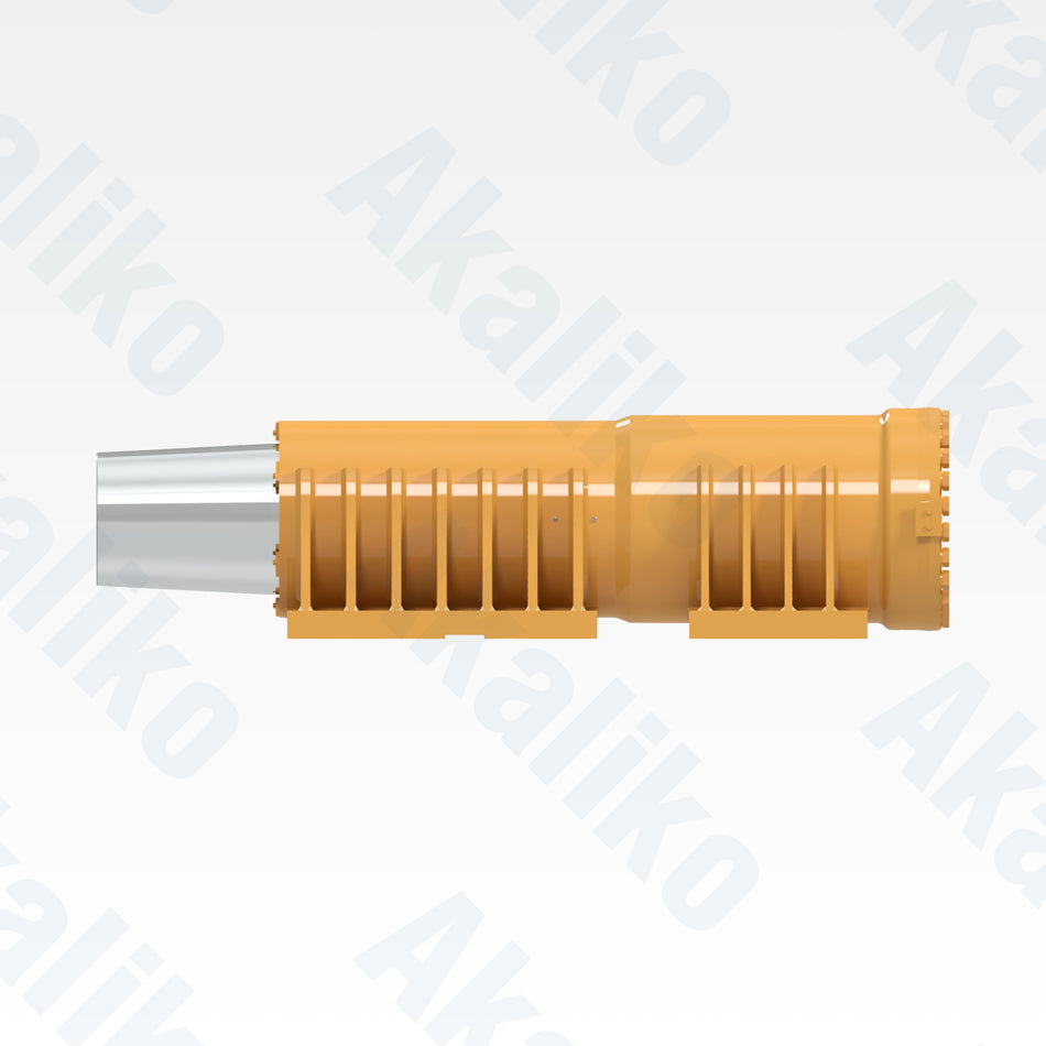 Side view of replacement front suspension hydraulic cylinder for Caterpillar 797F dump truck, OEM part number 289-8629