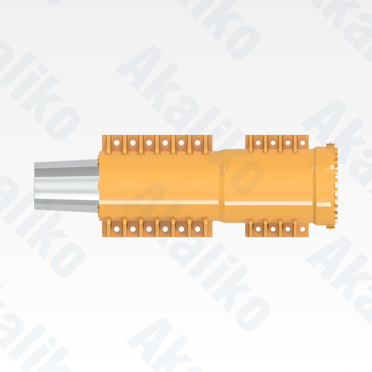 Top view of replacement front suspension hydraulic cylinder for Caterpillar 797F dump truck, OEM part number 289-8629