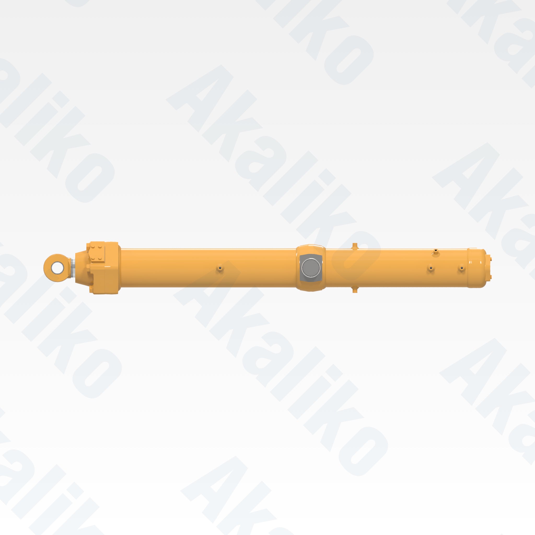 Side view of replacement blade lift hydraulic cylinder for Caterpillar 854G/854K wheel dozer, OEM part number 153-9938