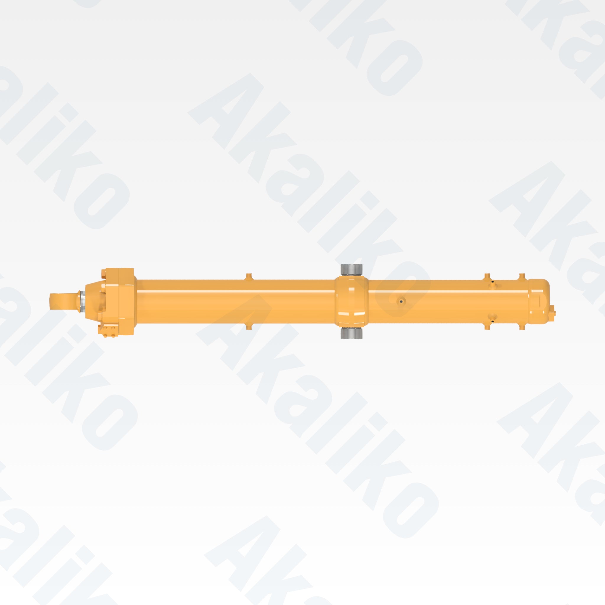 Top view of replacement blade lift hydraulic cylinder for Caterpillar 854G/854K wheel dozer, OEM part number 153-9939