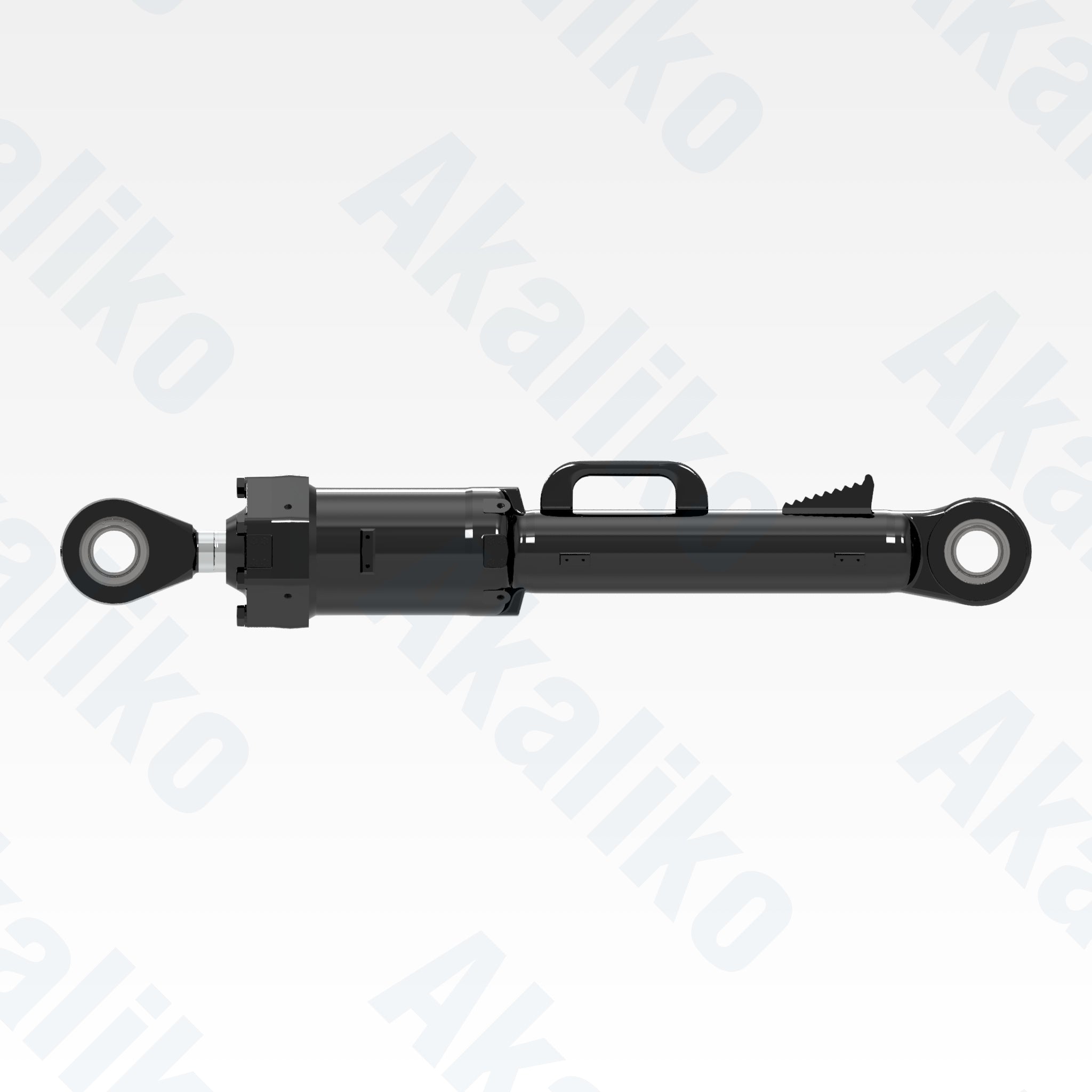 Side view of replacement blade tilt hydraulic cylinder for Caterpillar 854G/854K wheel dozer, OEM part number 517-3766