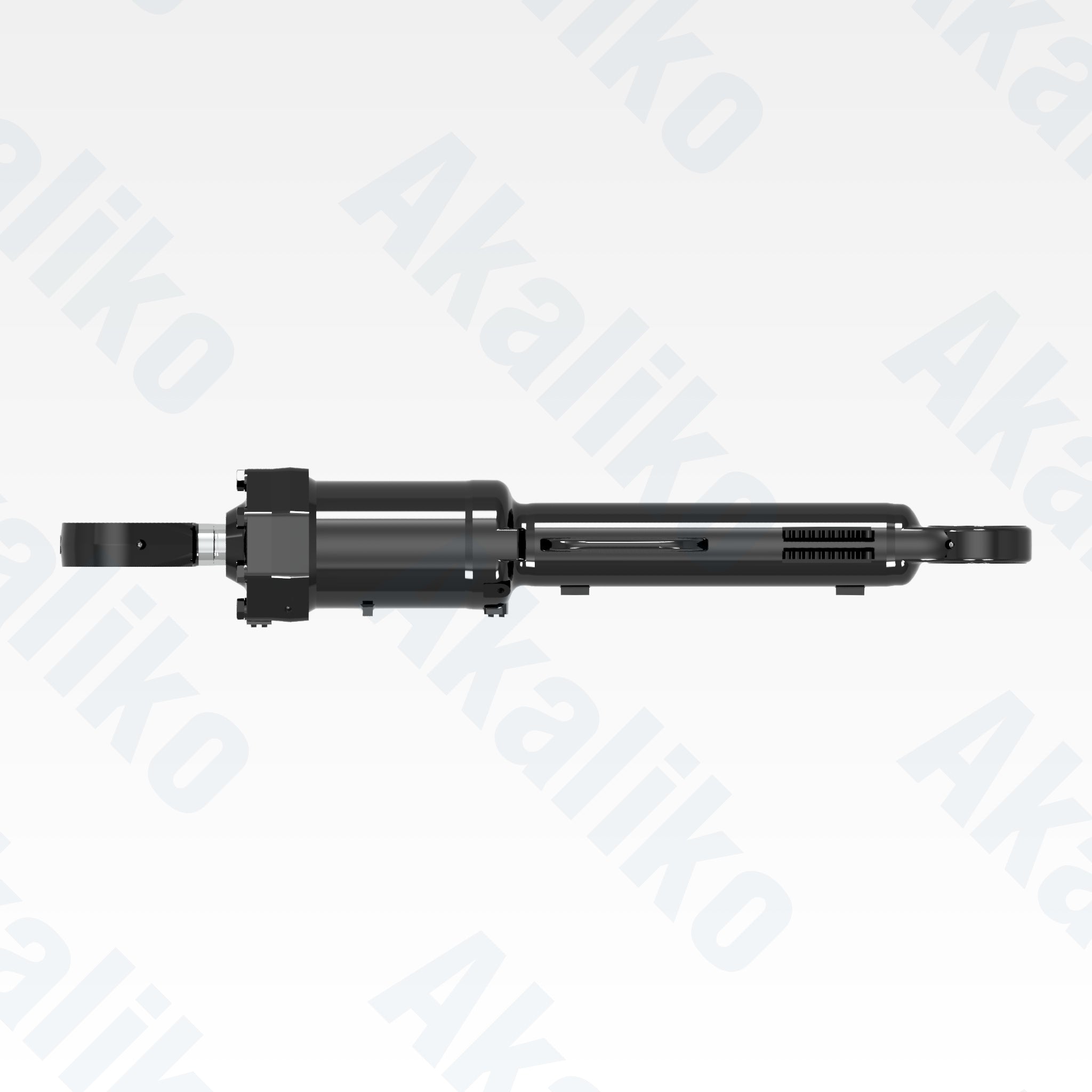 Top view of replacement blade tilt hydraulic cylinder for Caterpillar 854G/854K wheel dozer, OEM part number 517-3766