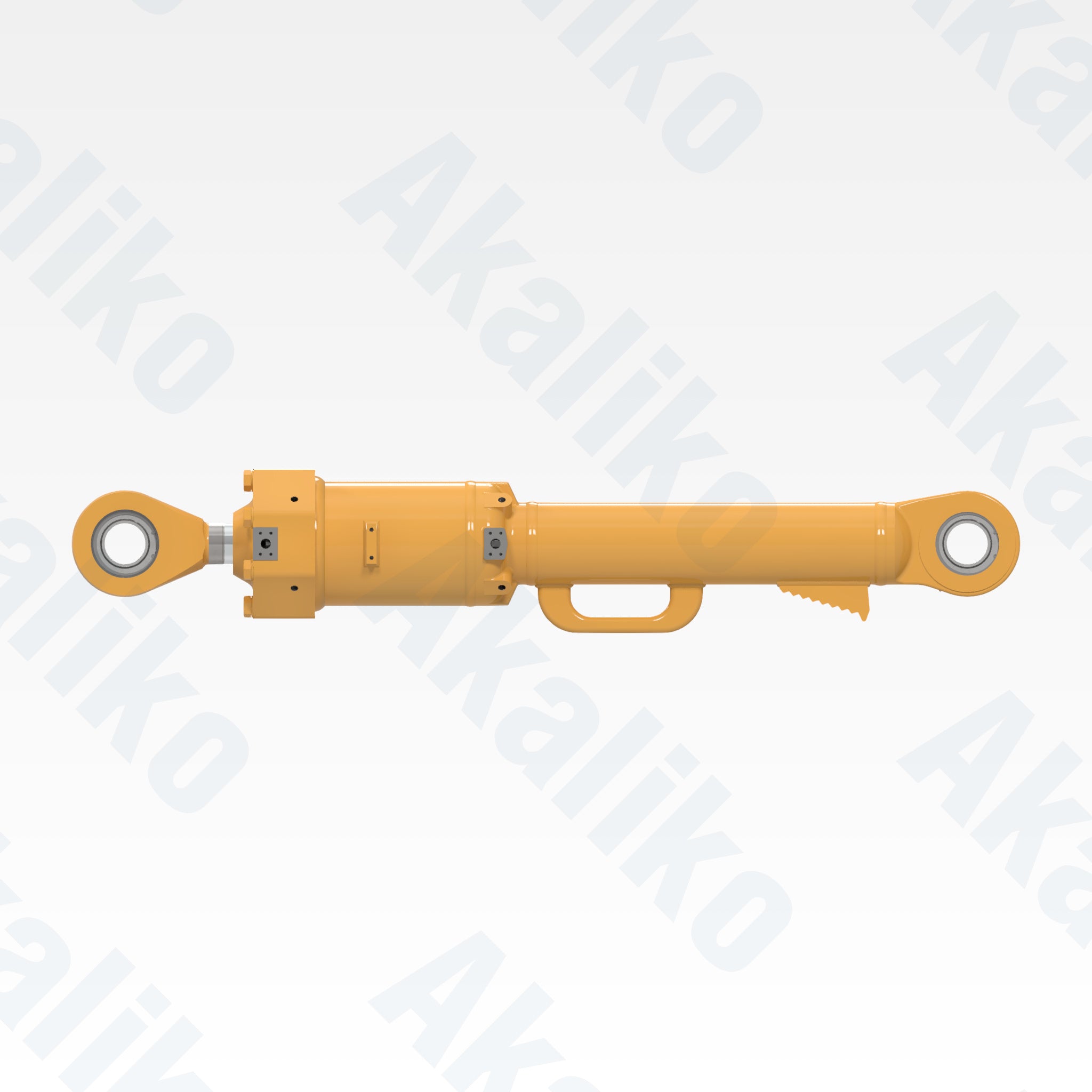 Side view of replacement blade tilt hydraulic cylinder for Caterpillar 854G/854K wheel dozer, OEM part number 517-3767