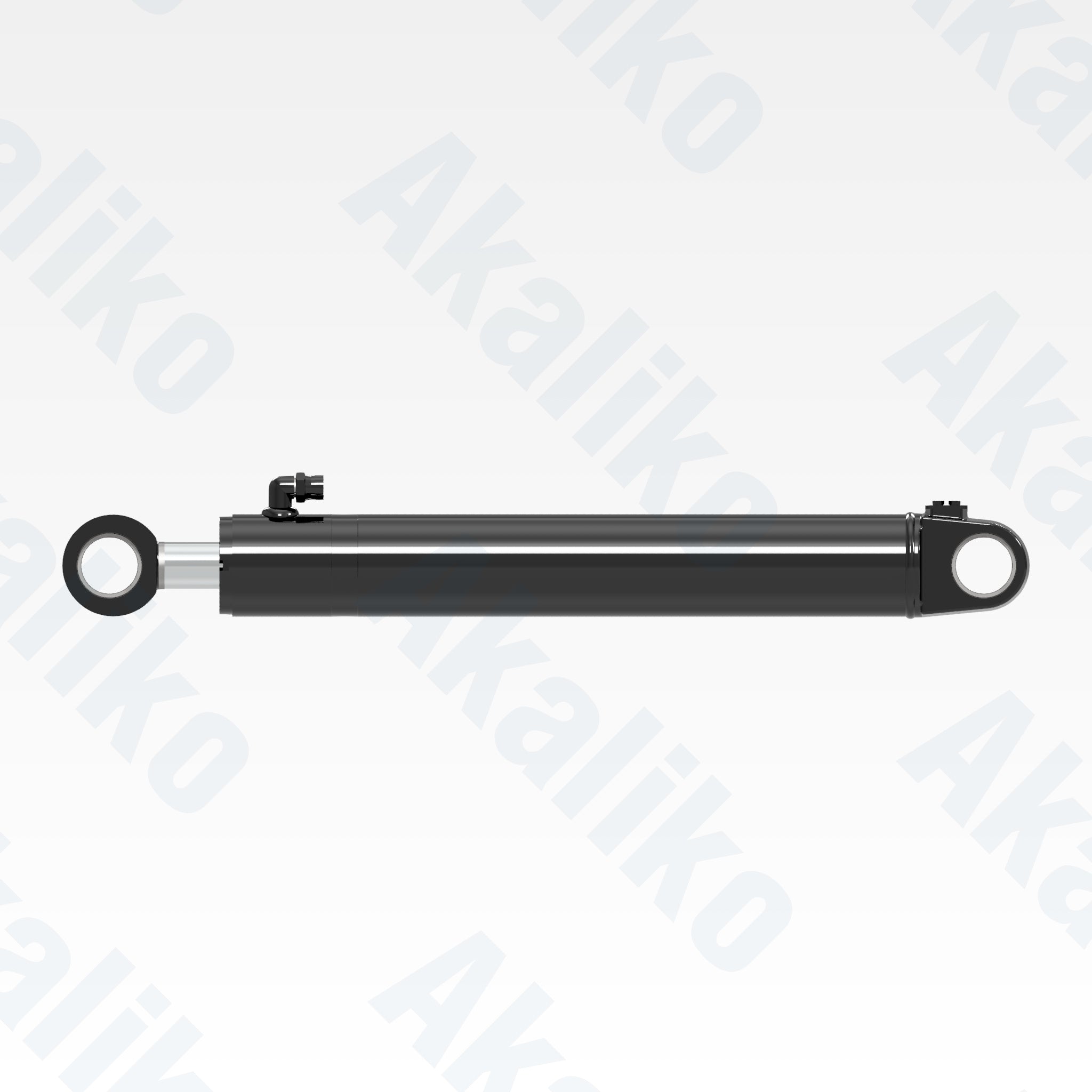 Side view of replacement boom lift hydraulic cylinder for Caterpillar 930H wheel loader, OEM part number 235-6823