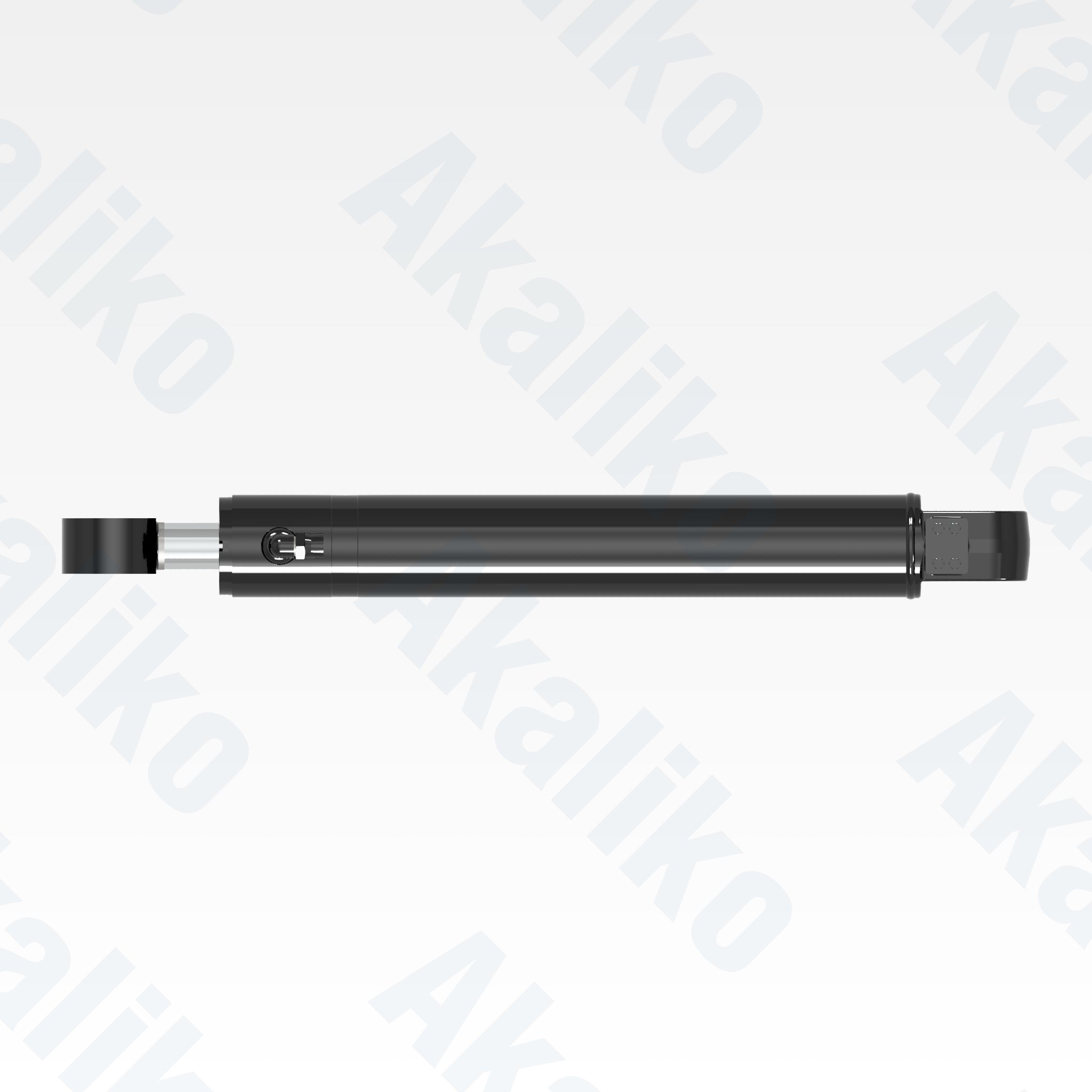 Top view of replacement boom lift hydraulic cylinder for Caterpillar 930H wheel loader, OEM part number 235-6823