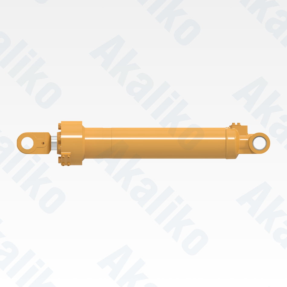 Side view of replacement boom lift hydraulic cylinder for Caterpillar 972H wheel loader, OEM part number 242-4274